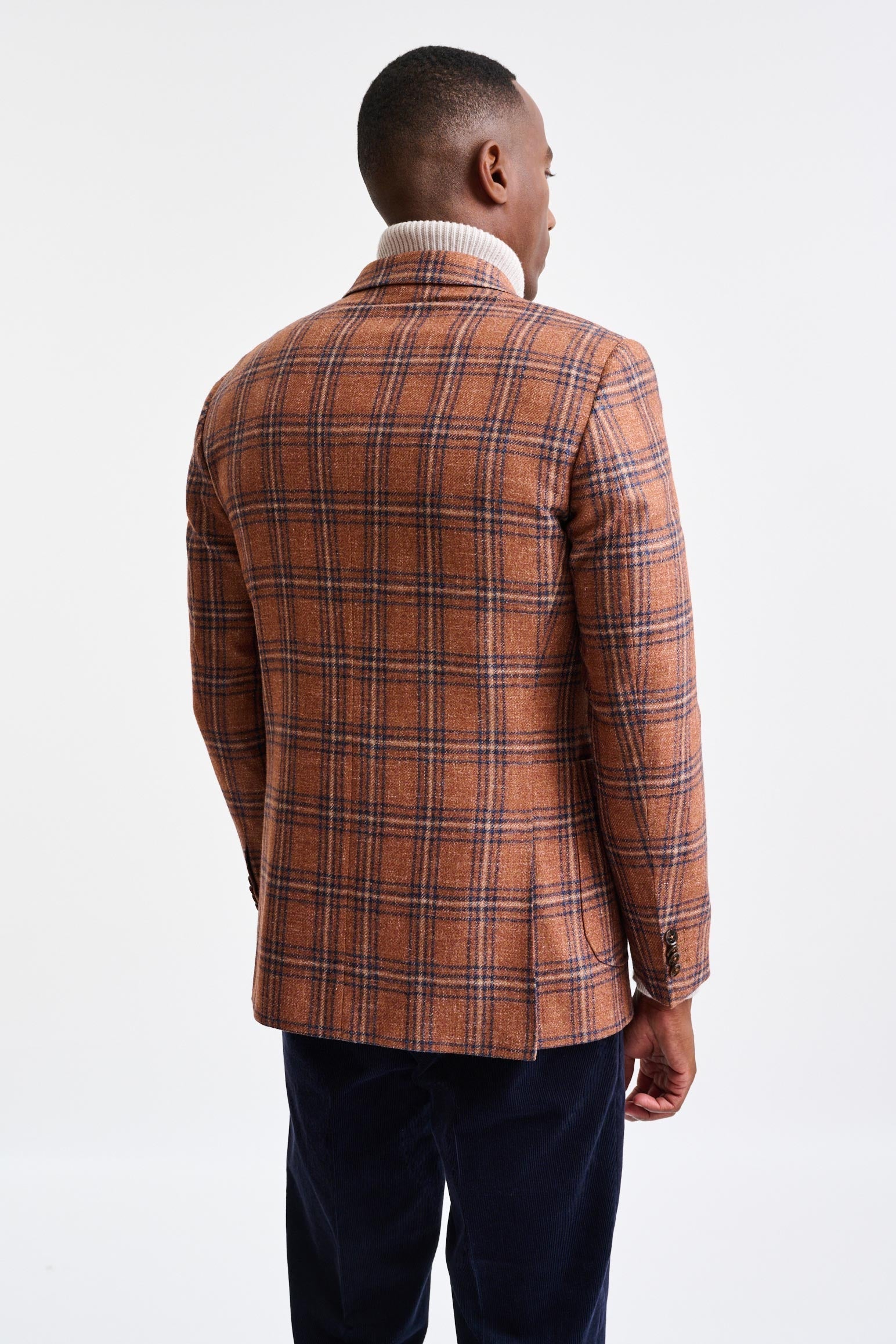 Medium Brown Wool and Linen Soho Jacket Trend — detail 5