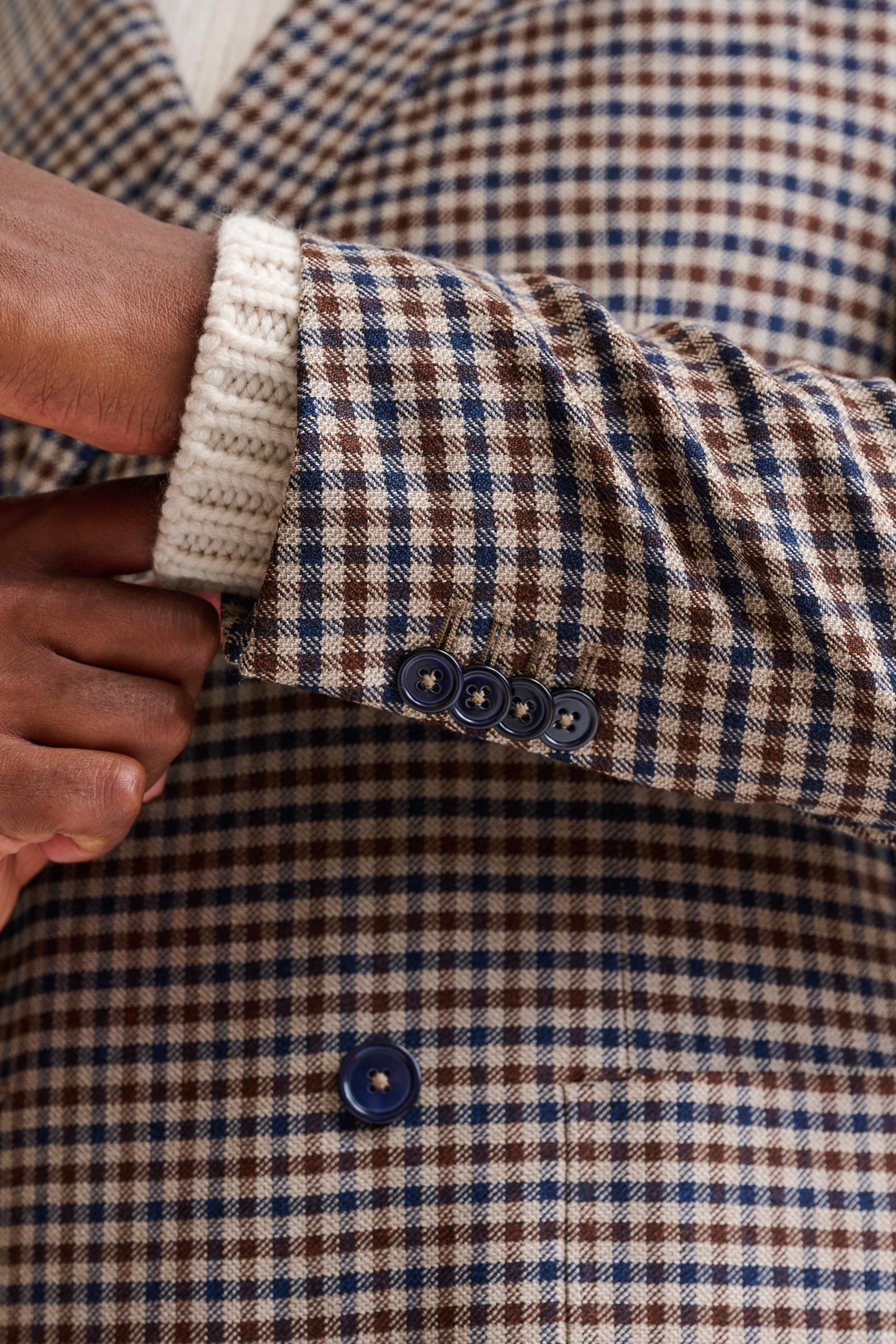 Medium Beige Wool Super 110's Soho Jacket Trend — detail 1
