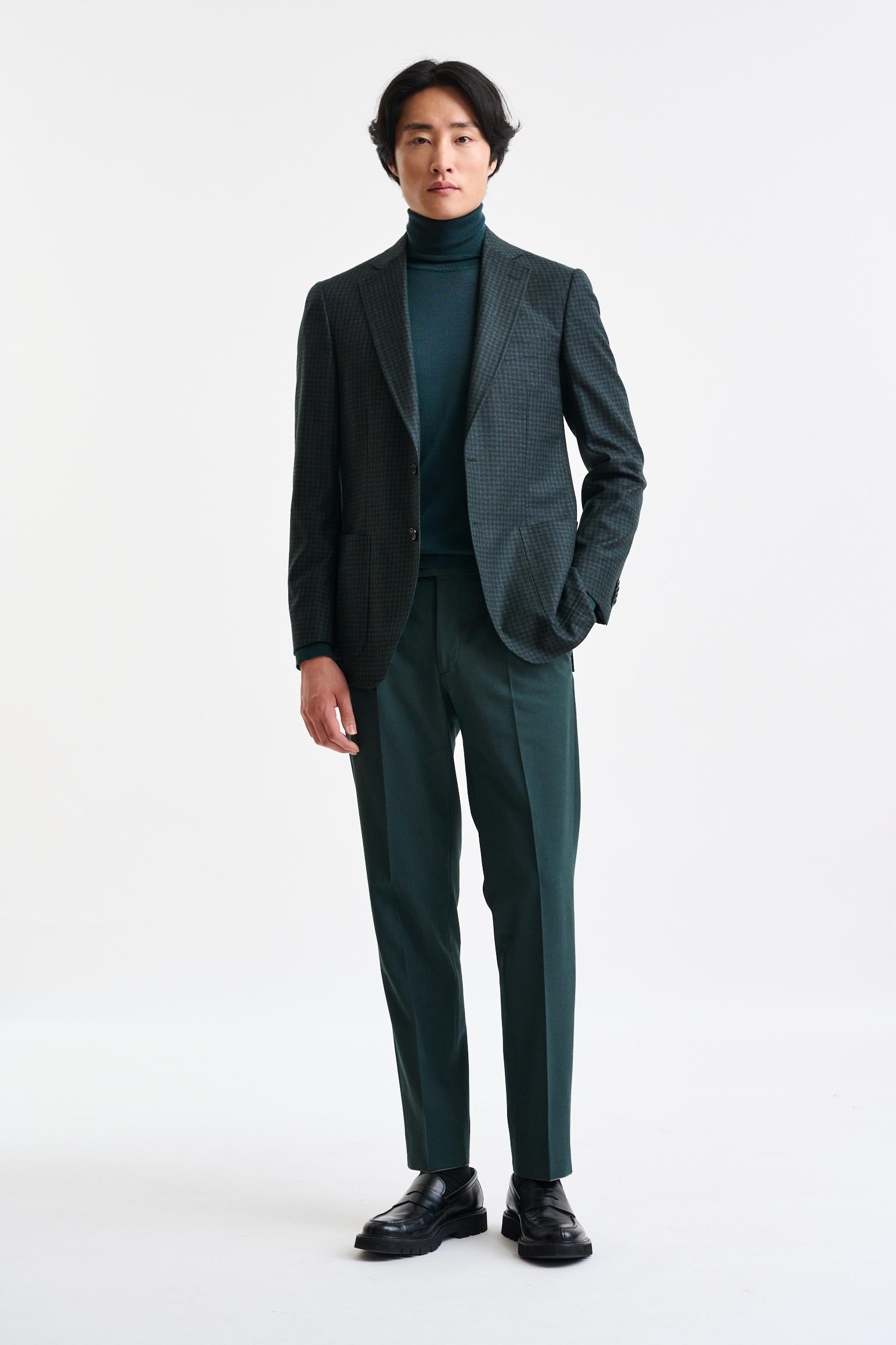 Dark Green Wool Soho Jacket Trend — detail 4