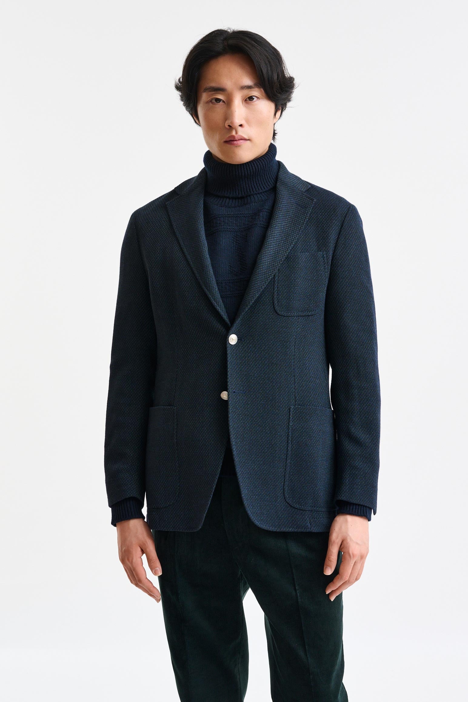 Dark Green Wool Kenton Light Jacket Trend