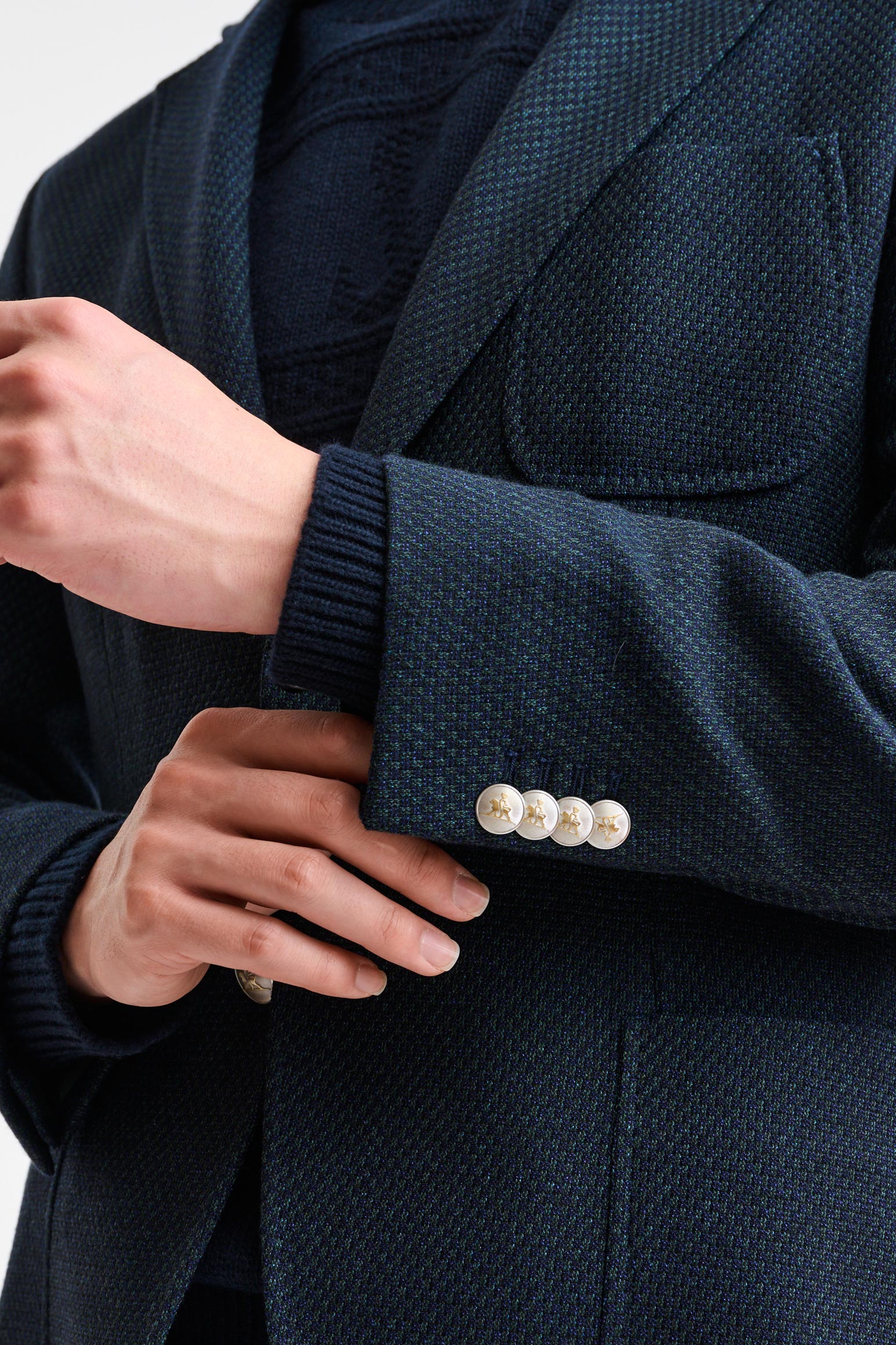 Dark Green Wool Kenton Light Jacket Trend — detail 1