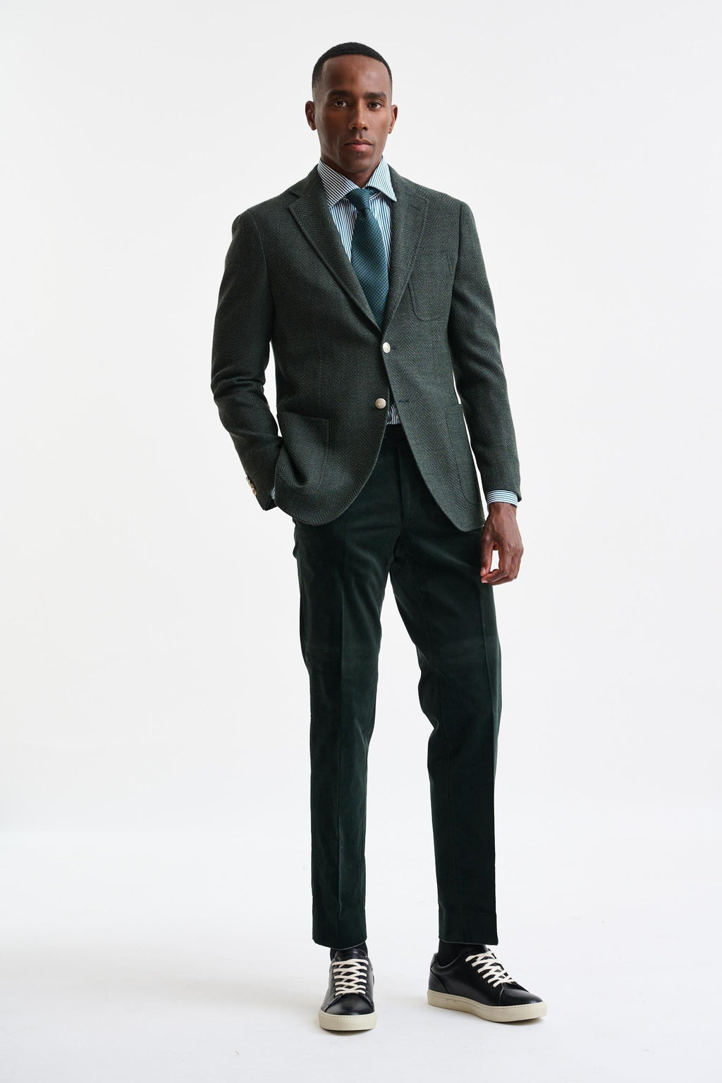 Dark Green Wool Kenton Jacket Trend — detail 5