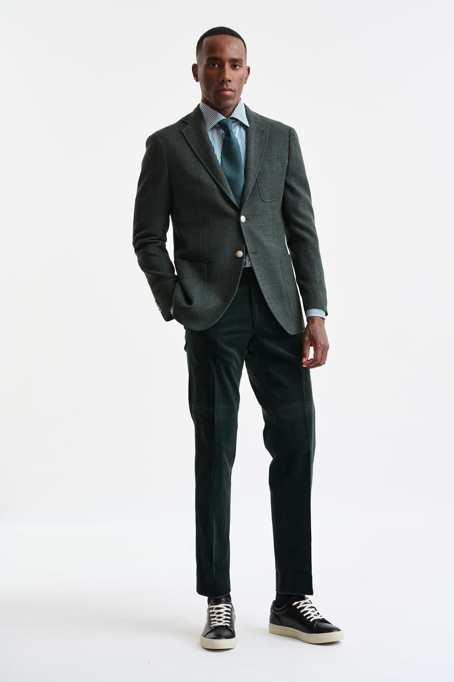 Dark Green Wool Kenton Jacket Trend — detail 5