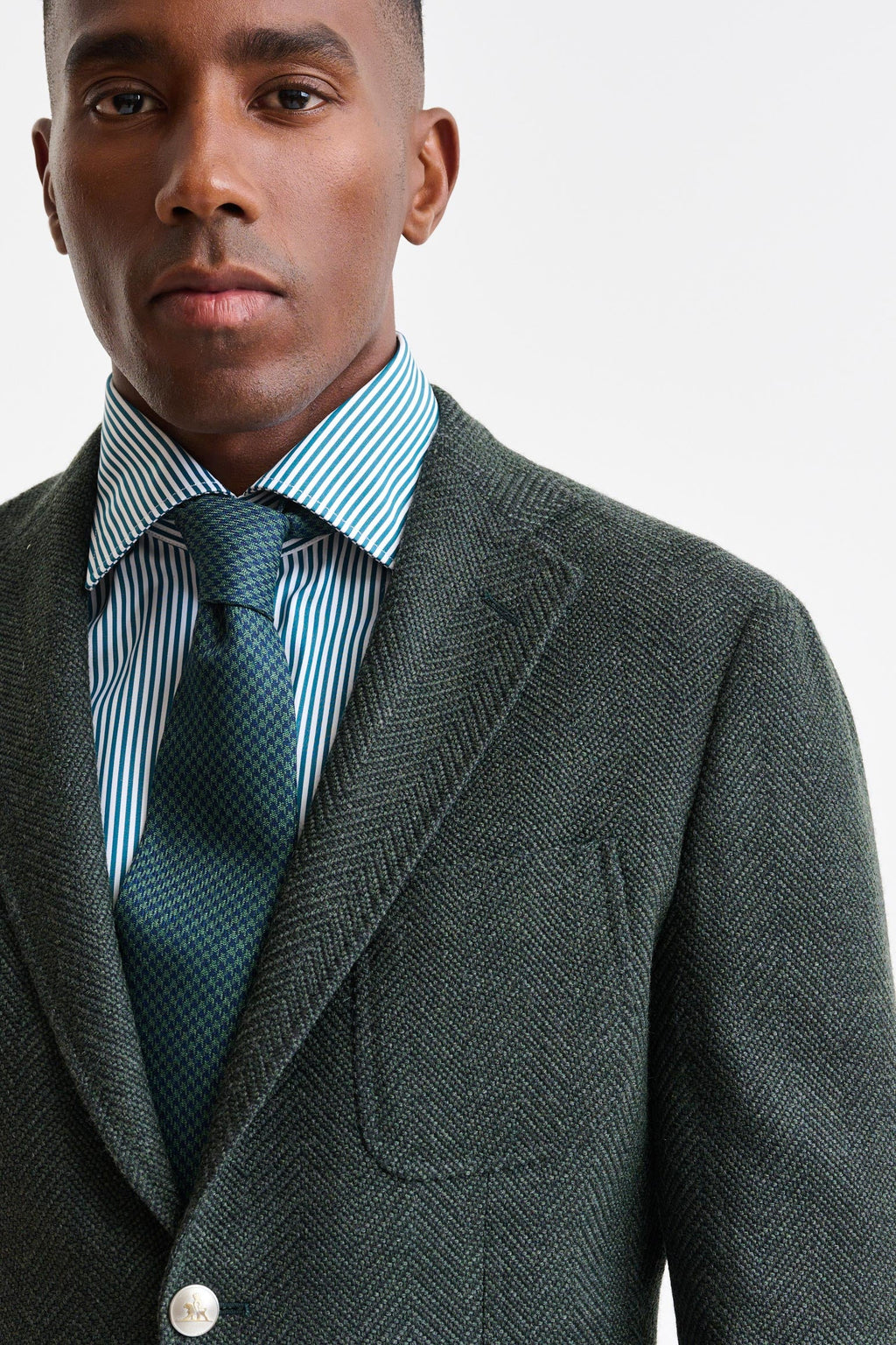 Dark Green Wool Kenton Jacket Trend — detail 6