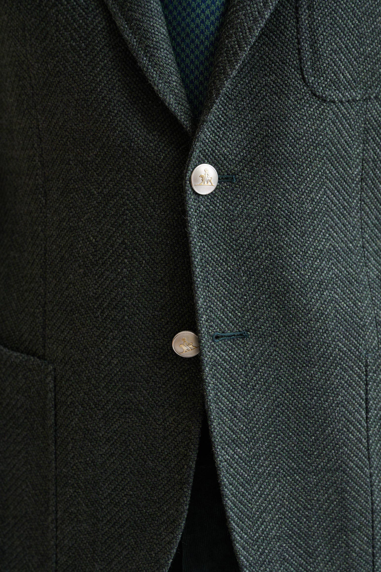 Dark Green Wool Kenton Jacket Trend — detail 2