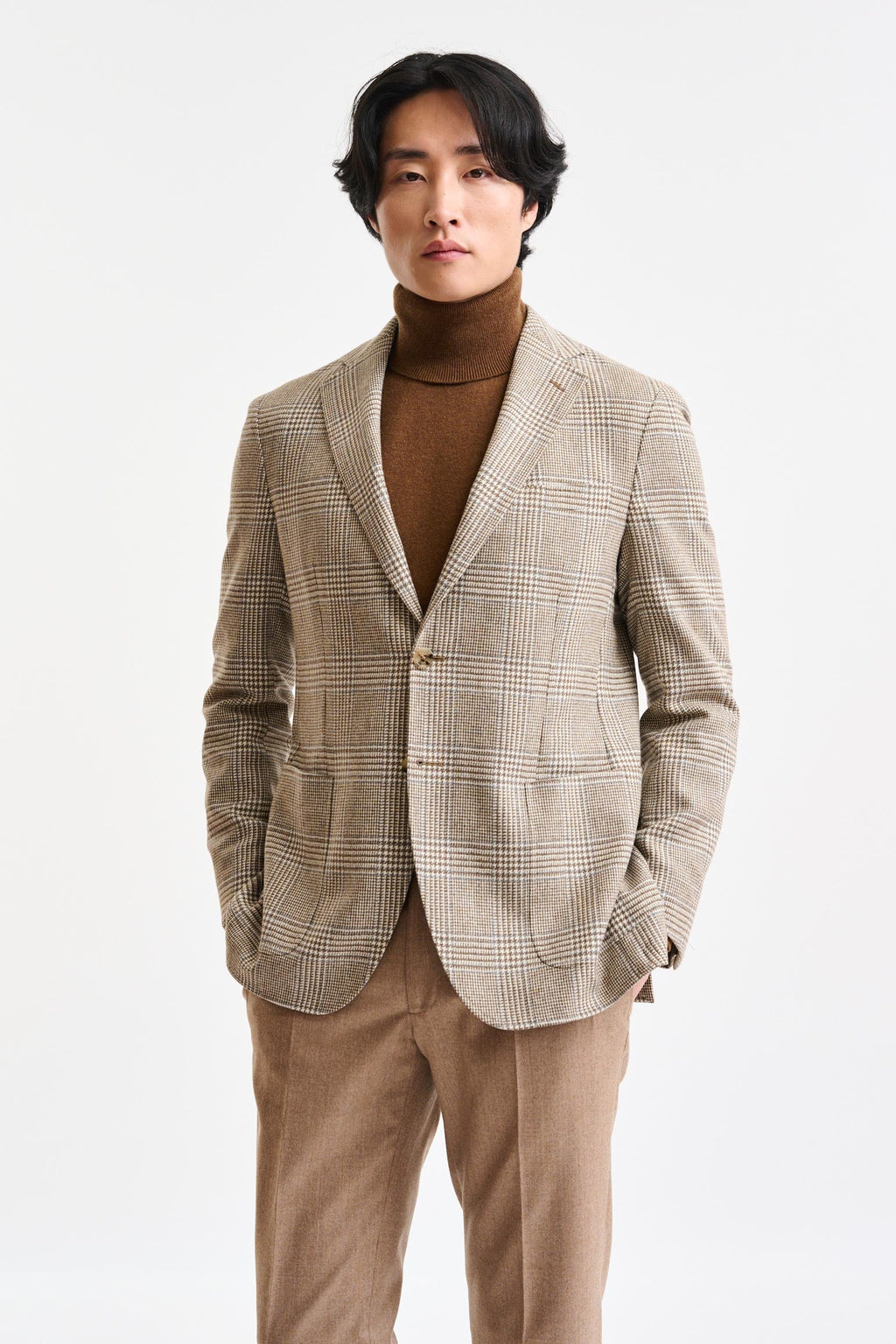 Medium Beige Wool & Cashmere Soho Jacket Autumn Leaves