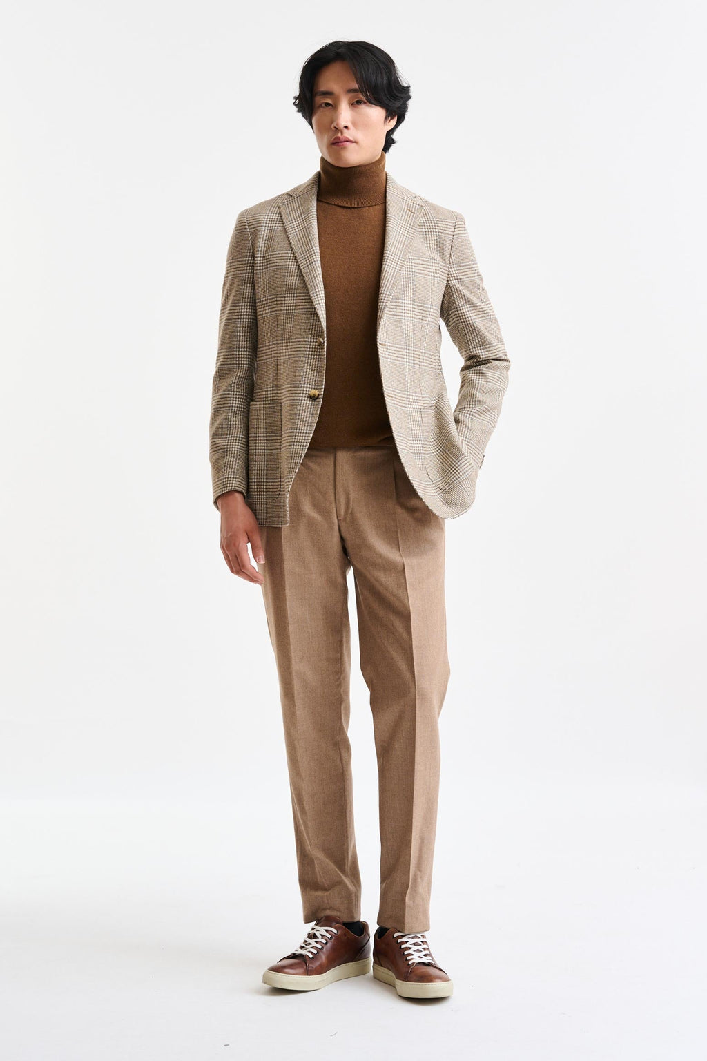 Medium Beige Wool & Cashmere Soho Jacket Autumn Leaves — detail 4