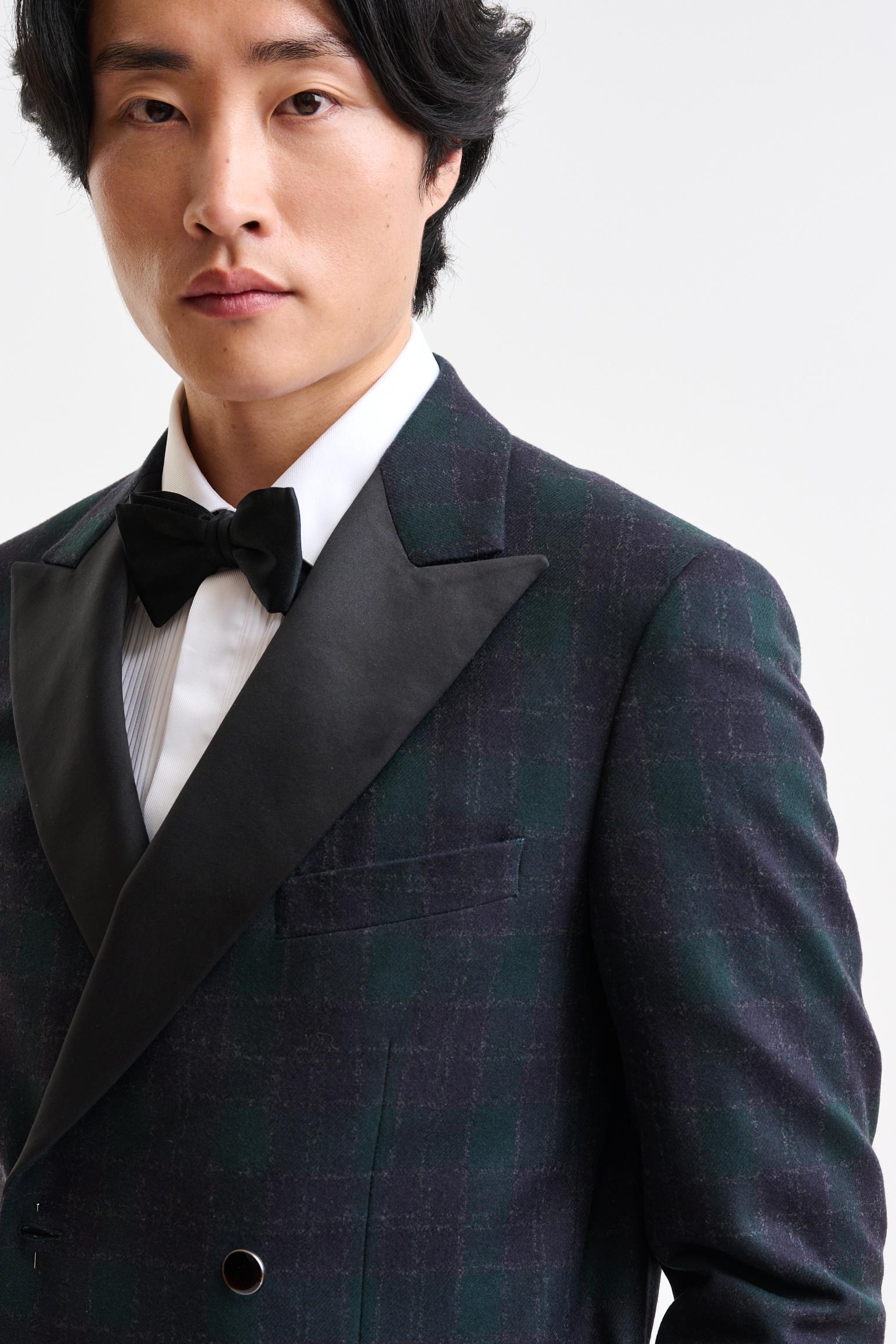 Dark Green Wool & Cashmere Soho Jacket Autumn Leaves — detail 5