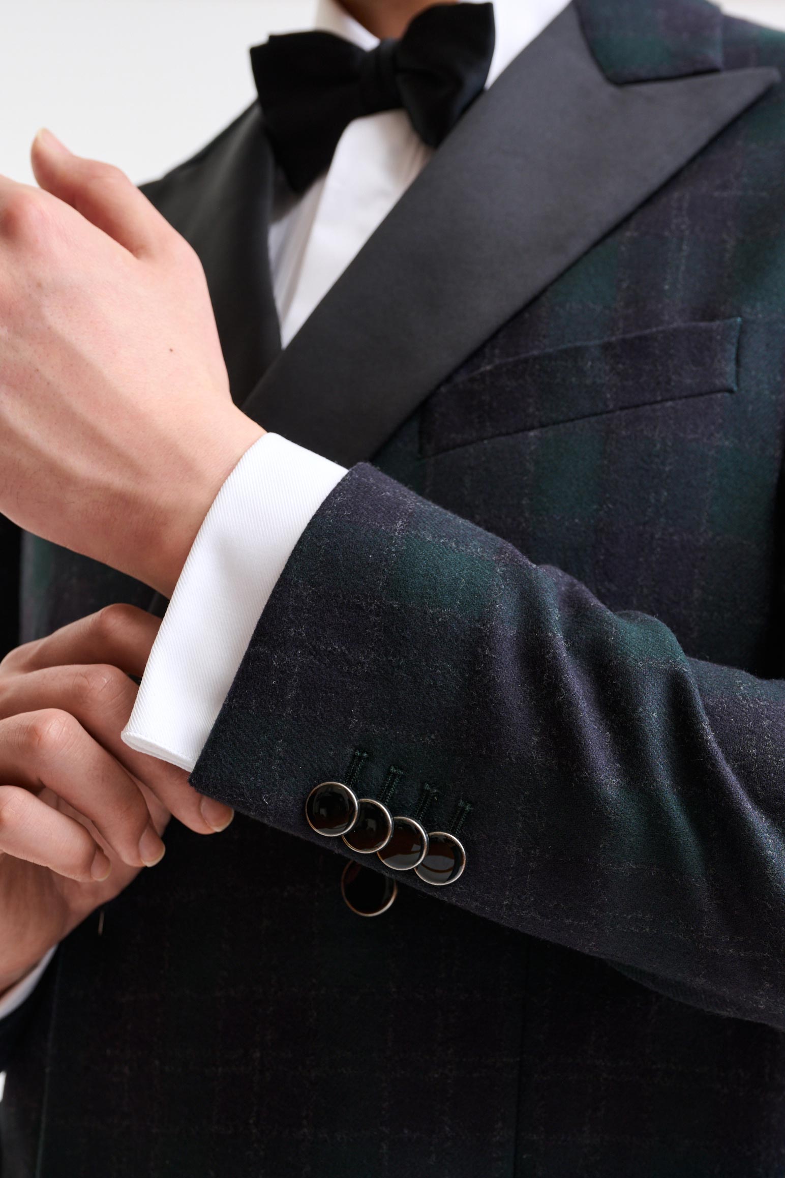 Dark Green Wool & Cashmere Soho Jacket Autumn Leaves — detail 1