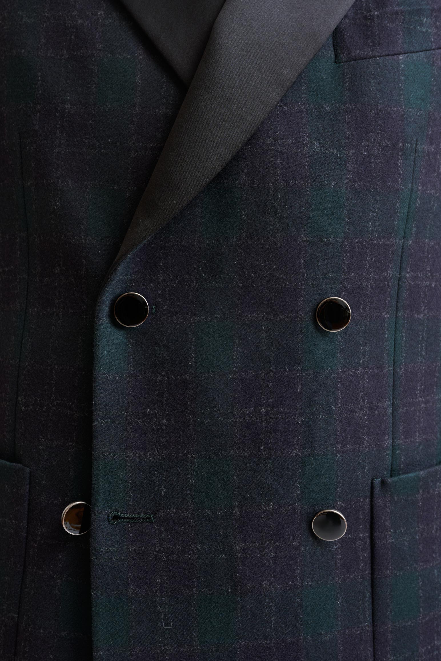 Dark Green Wool & Cashmere Soho Jacket Autumn Leaves — detail 2