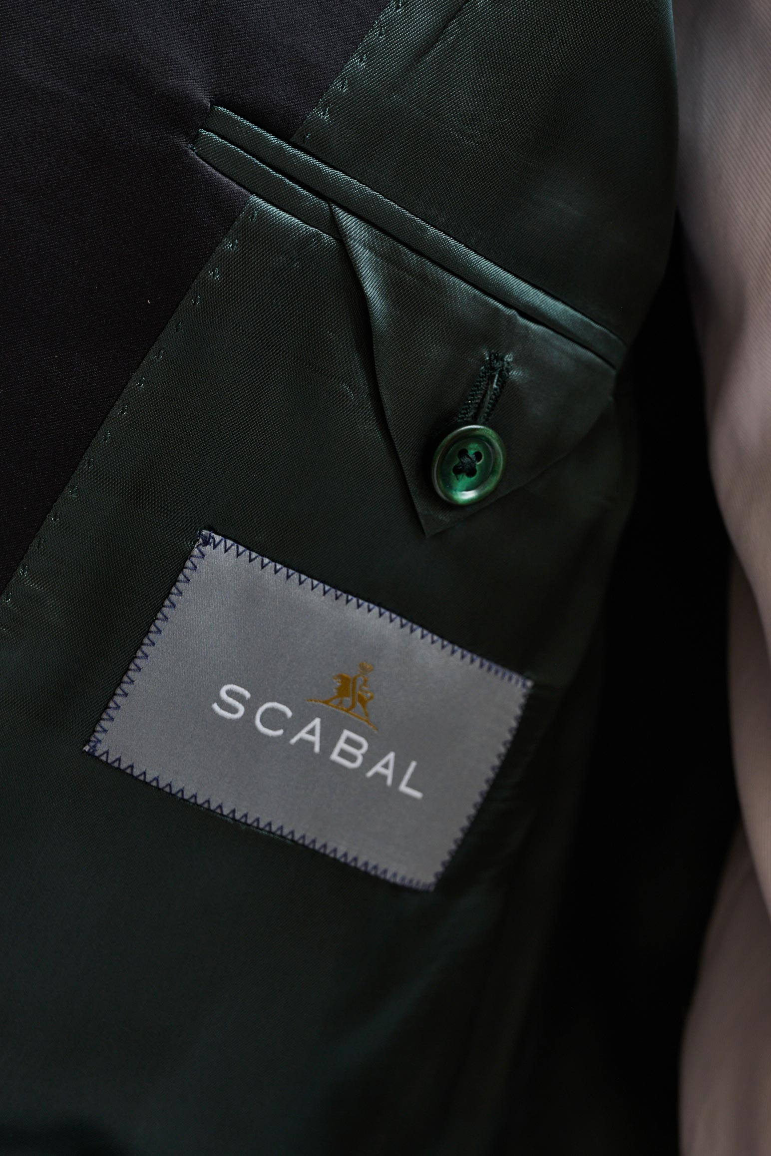 Dark Green Wool & Cashmere Soho Jacket Autumn Leaves — detail 3