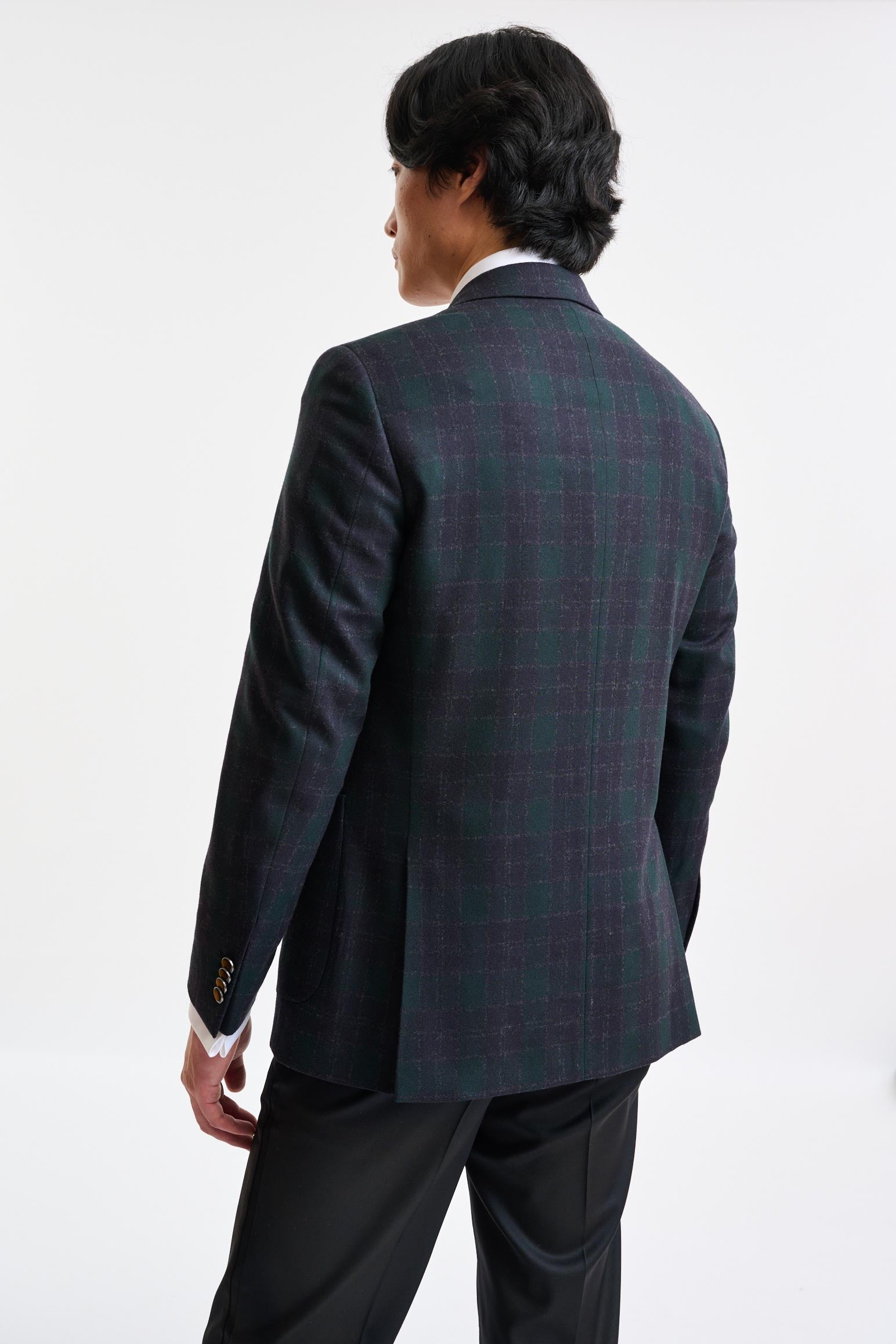 Dark Green Wool & Cashmere Soho Jacket Autumn Leaves — detail 6