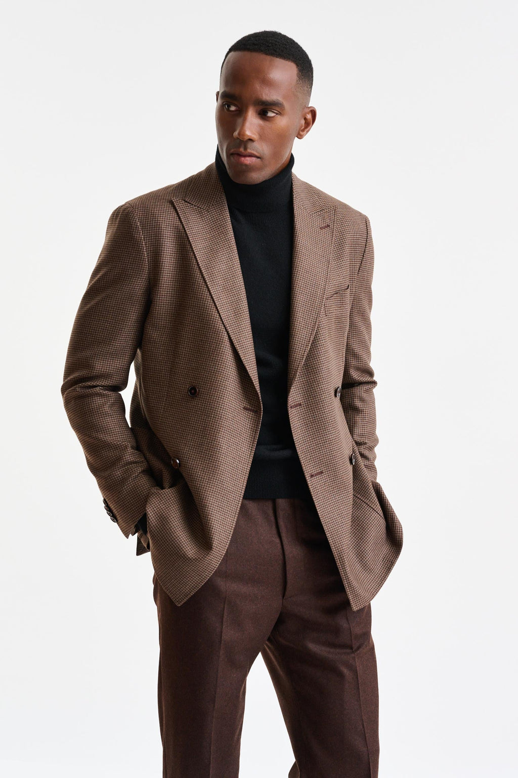 Medium Brown Wool Soho Jacket Autumn Leaves — detail 4