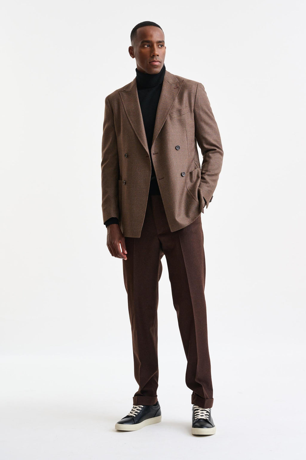 Medium Brown Wool Soho Jacket Autumn Leaves — detail 5
