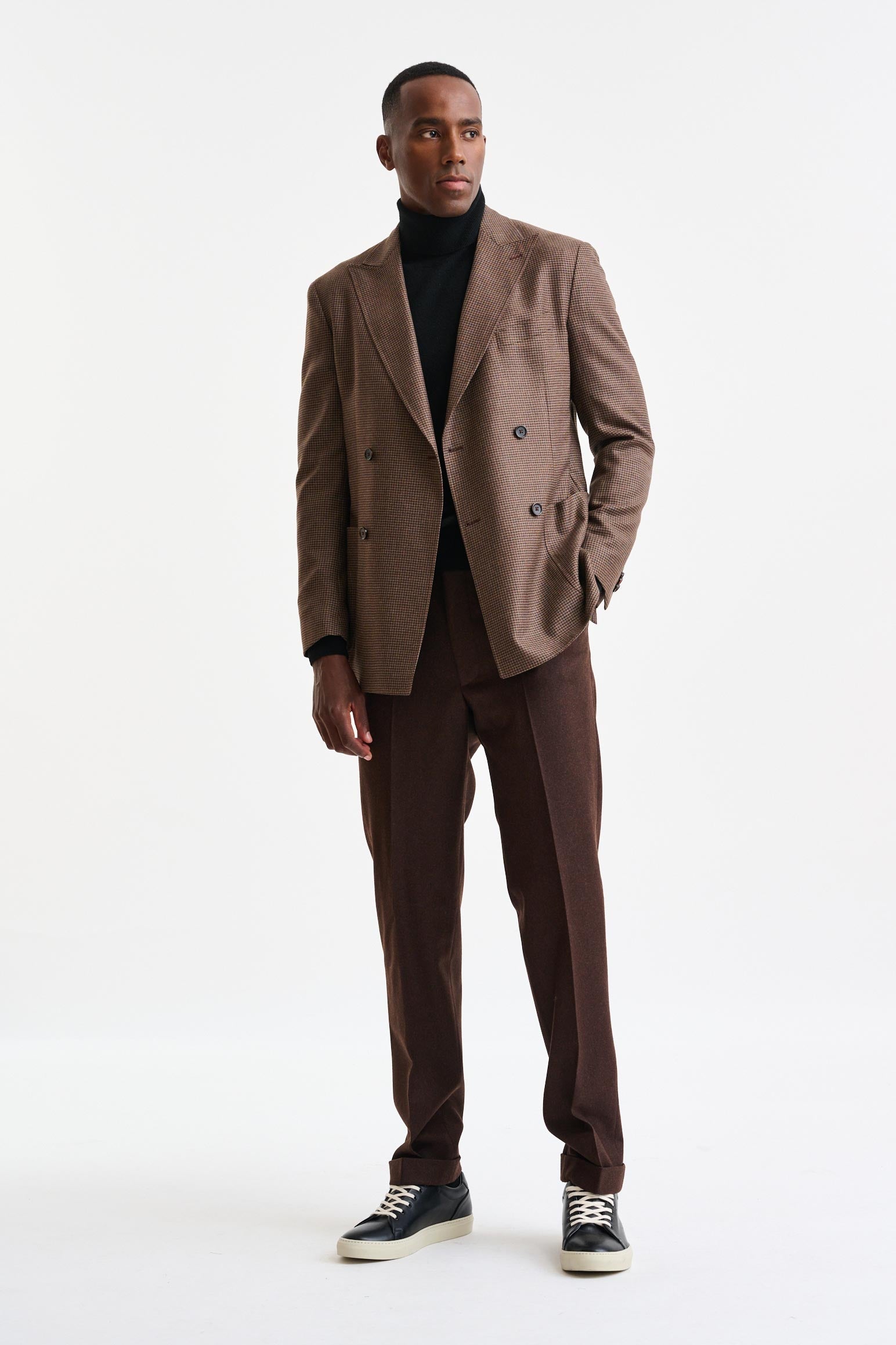 Medium Brown Wool Soho Jacket Autumn Leaves — detail 5