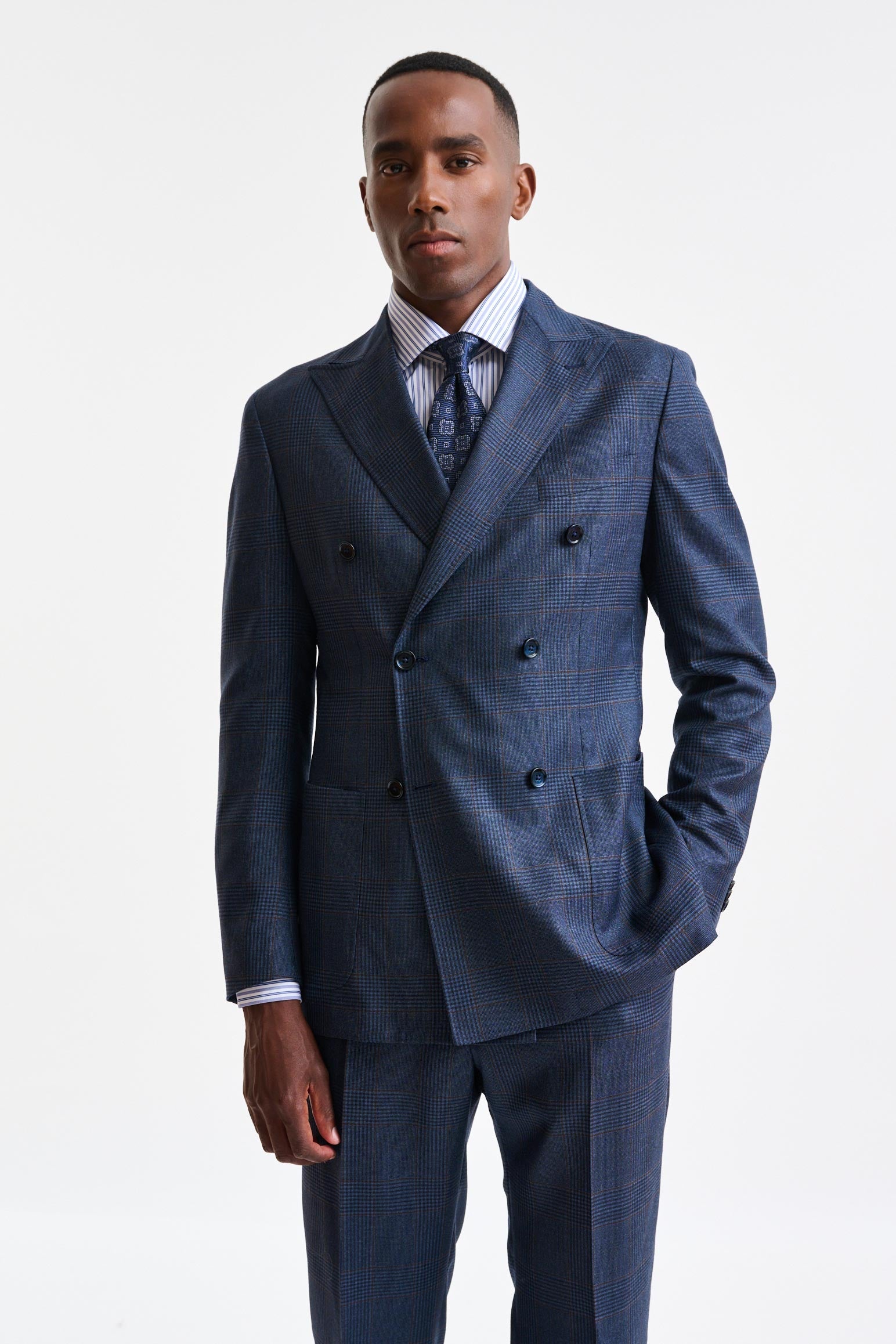 Dark Blue 100% Wool Kenton Light Jacket Freestyle