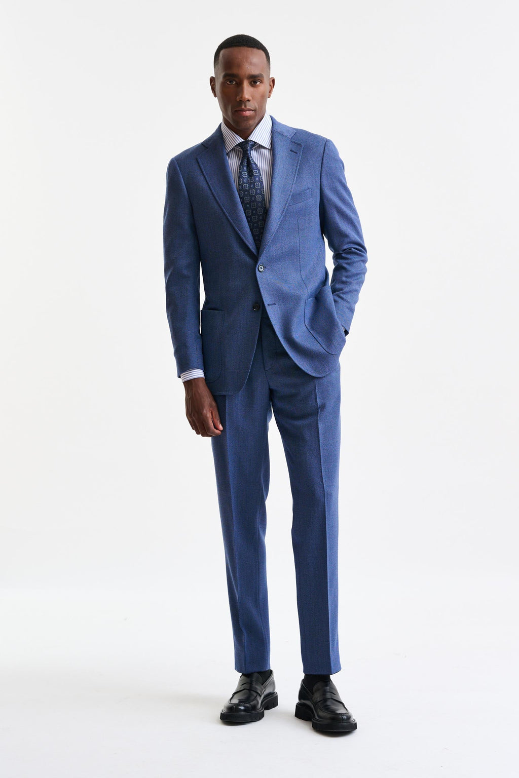 Medium Blue Wool Soho Jacket Freestyle — detail 4