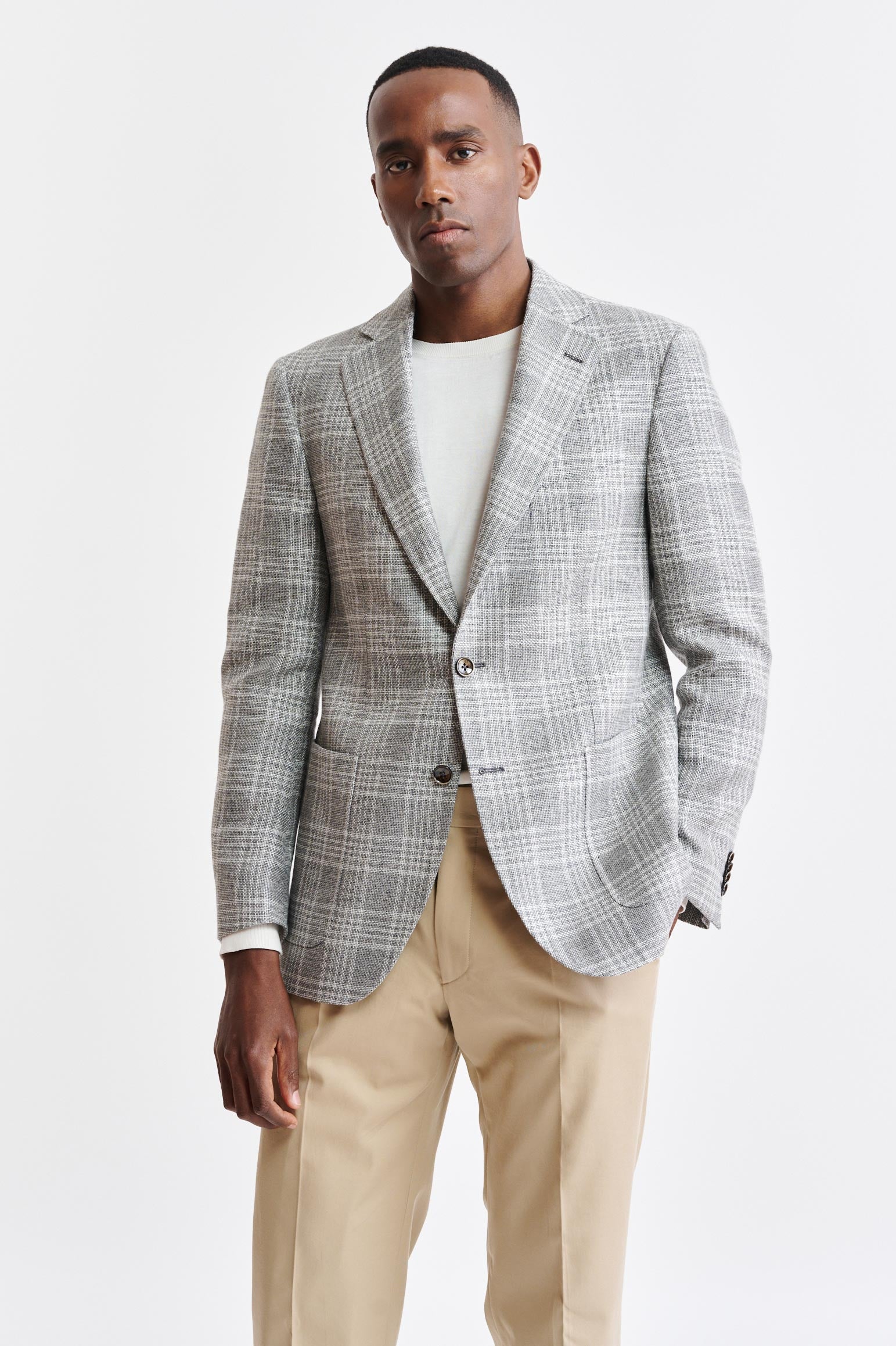 Medium Grey Wool & Linen Soho Jacket Riviera Trend
