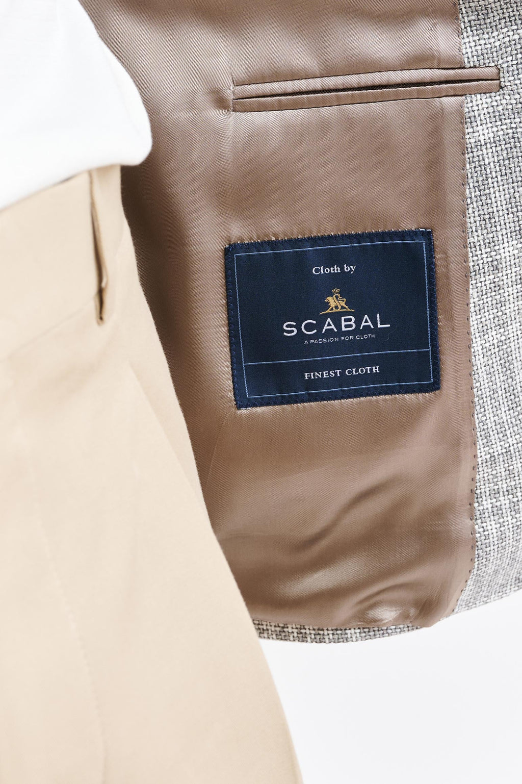 Medium Grey Wool & Linen Soho Jacket Riviera Trend — detail 3