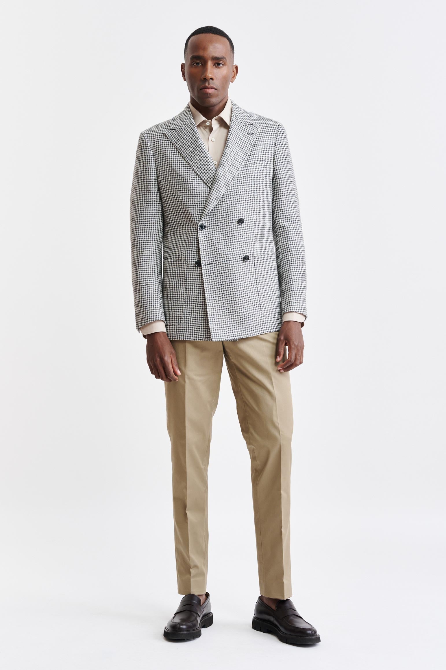 Black-White Wool & Linen Soho Jacket Riviera Trend — detail 3
