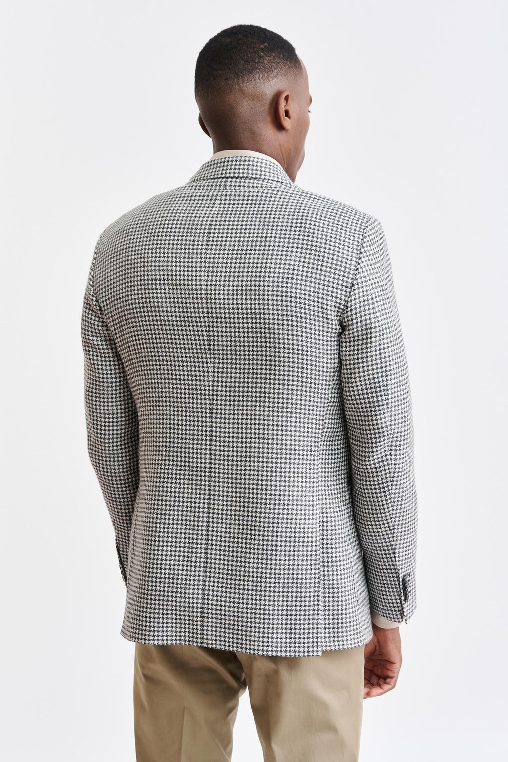 Black-White Wool & Linen Soho Jacket Riviera Trend — detail 5