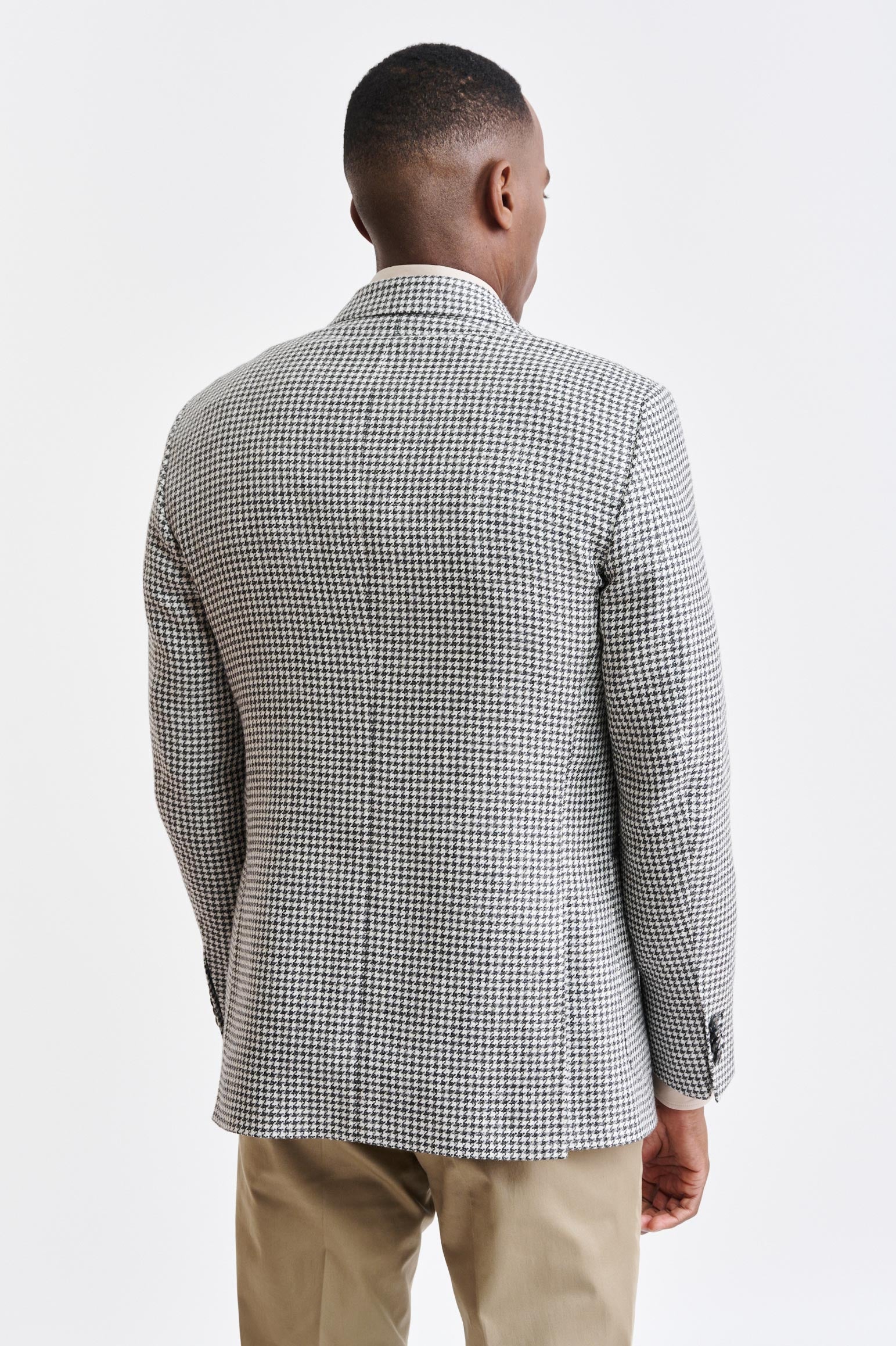 Black-White Wool & Linen Soho Jacket Riviera Trend — detail 5