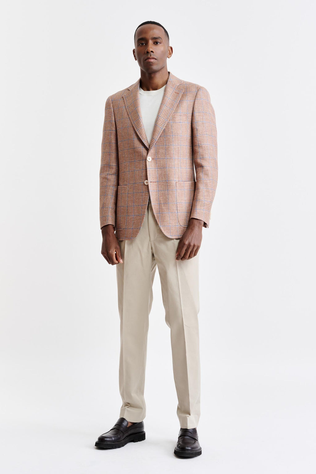 Medium Orange Wool & Linen Soho Jacket Riviera Trend — detail 4