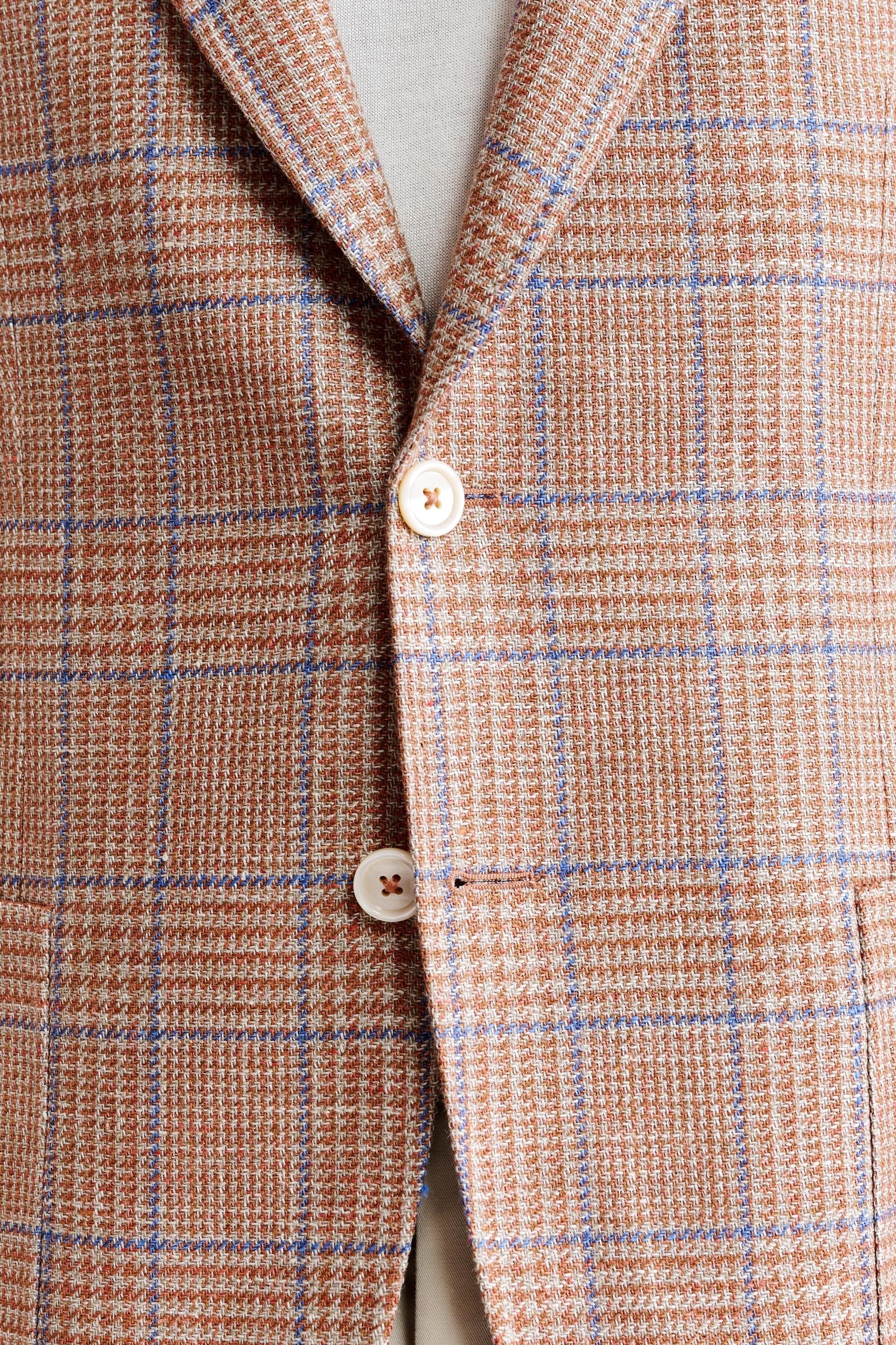 Medium Orange Wool & Linen Soho Jacket Riviera Trend — detail 2