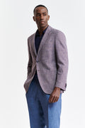 Burgundy Blue Cotton Kenton Jacket Riviera Trend