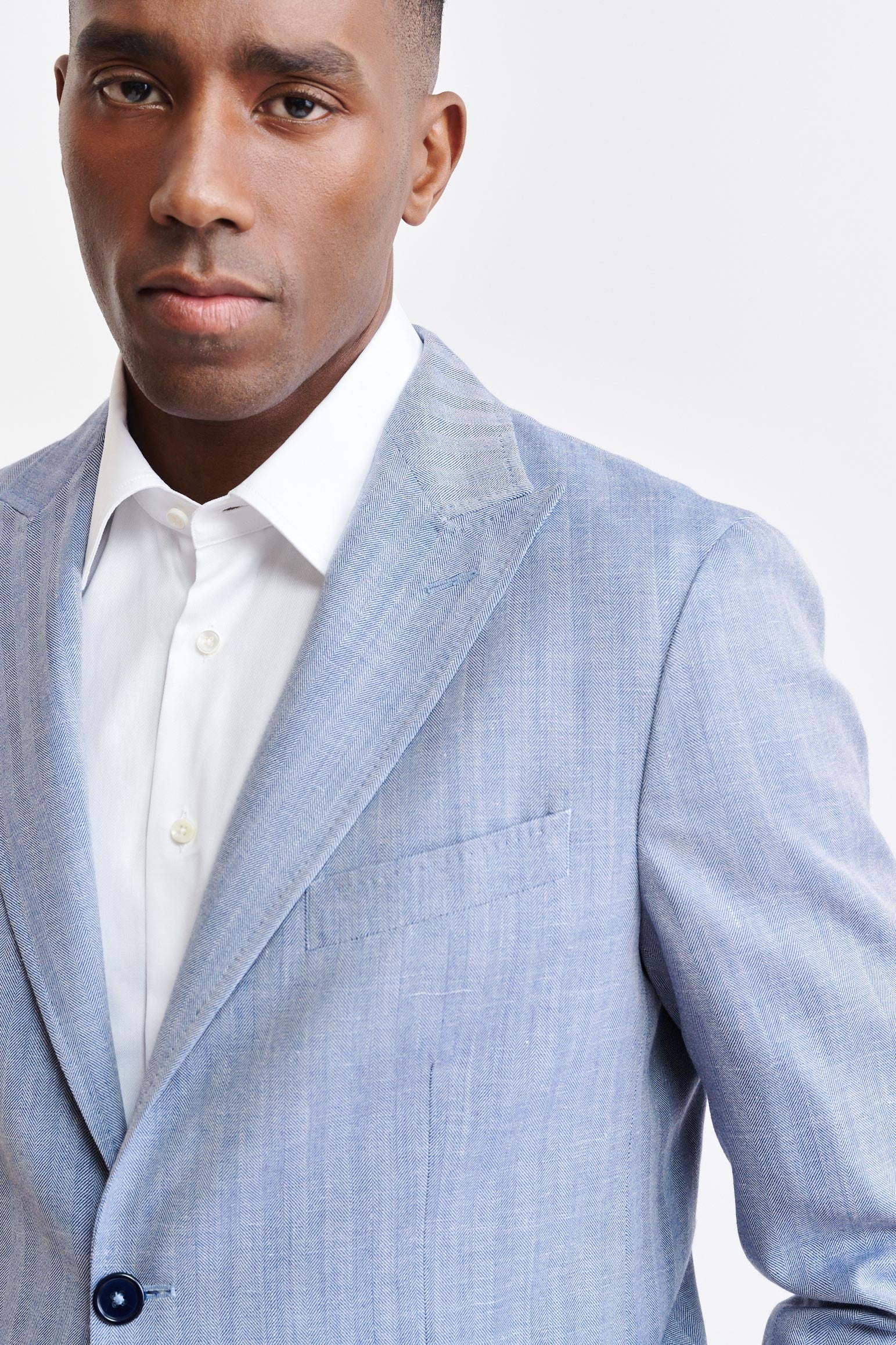 Medium Blue Wool & Cashmere Kenton Jacket Jazz — detail 5