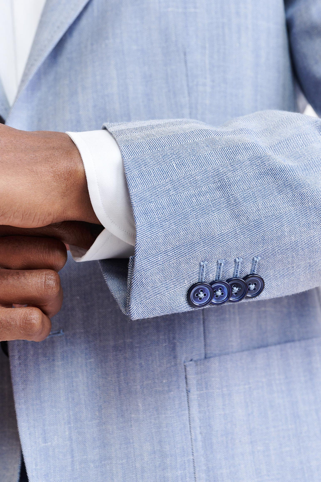 Medium Blue Wool & Cashmere Kenton Jacket Jazz — detail 1