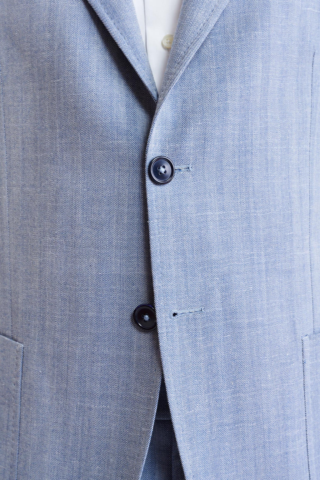 Medium Blue Wool & Cashmere Kenton Suit Jazz — detail 2