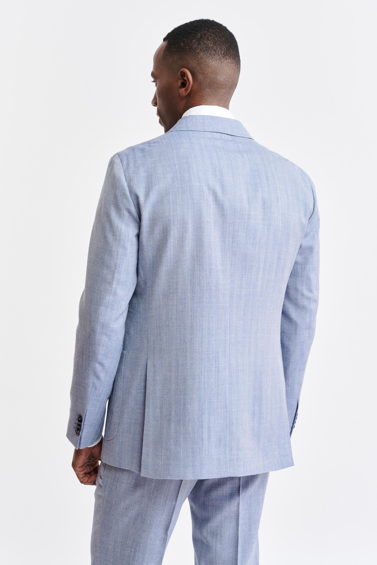 Medium Blue Wool & Cashmere Kenton Jacket Jazz — detail 6