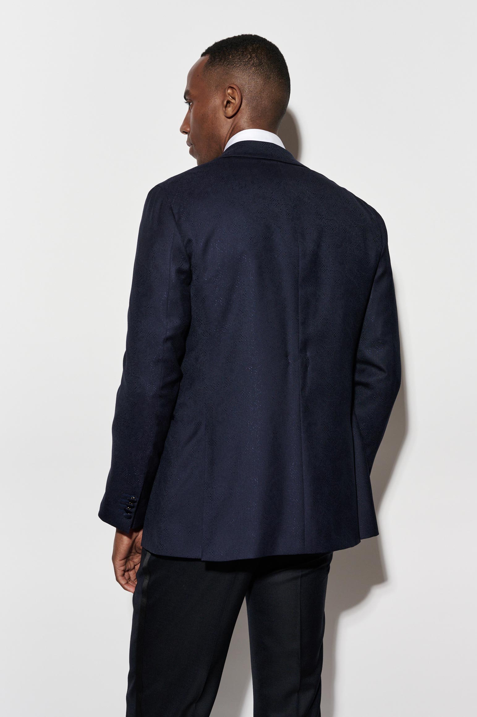 Dark Blue Wool Kenton Jacket Riviera Trend — detail 7