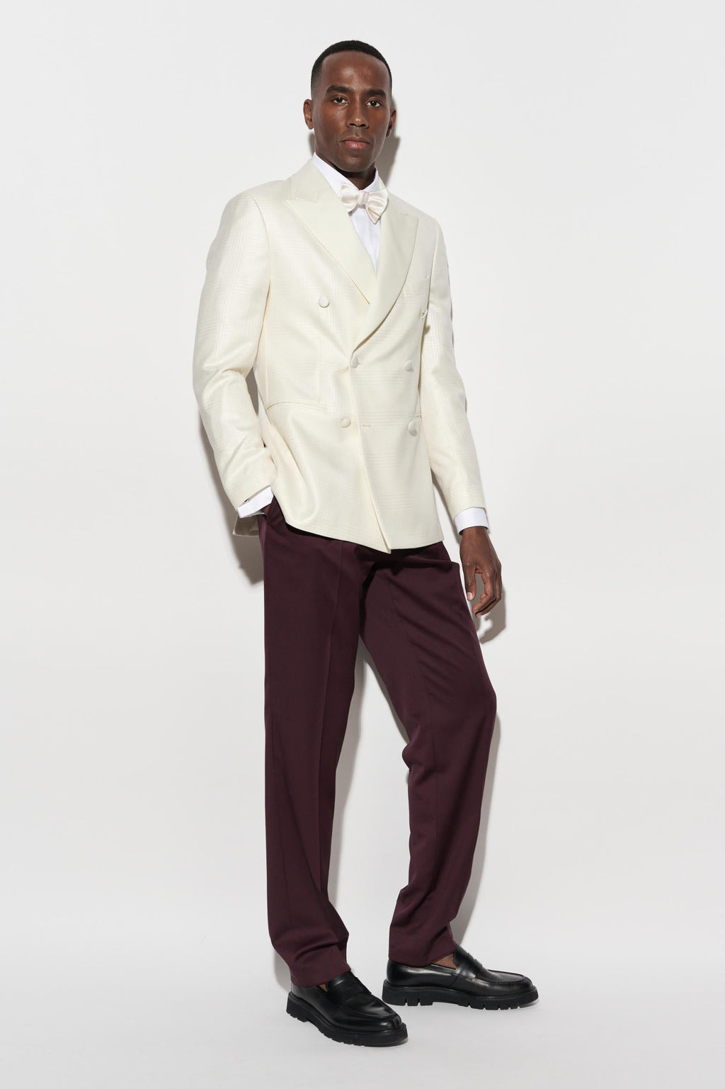 White Wool & Silk Soho Jacket Nobility — detail 1