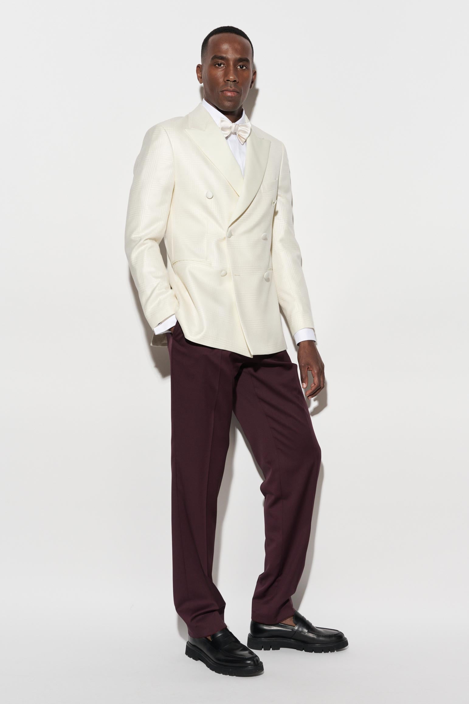 White Wool & Silk Soho Jacket Nobility — detail 1