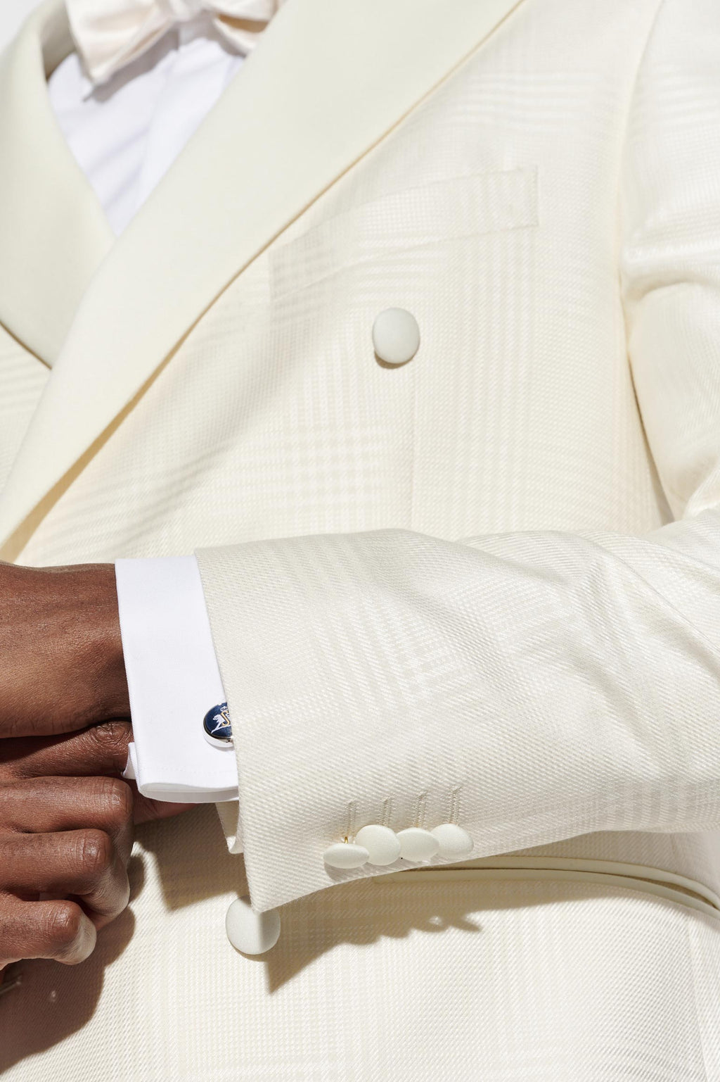 White Wool & Silk Soho Jacket Nobility — detail 3