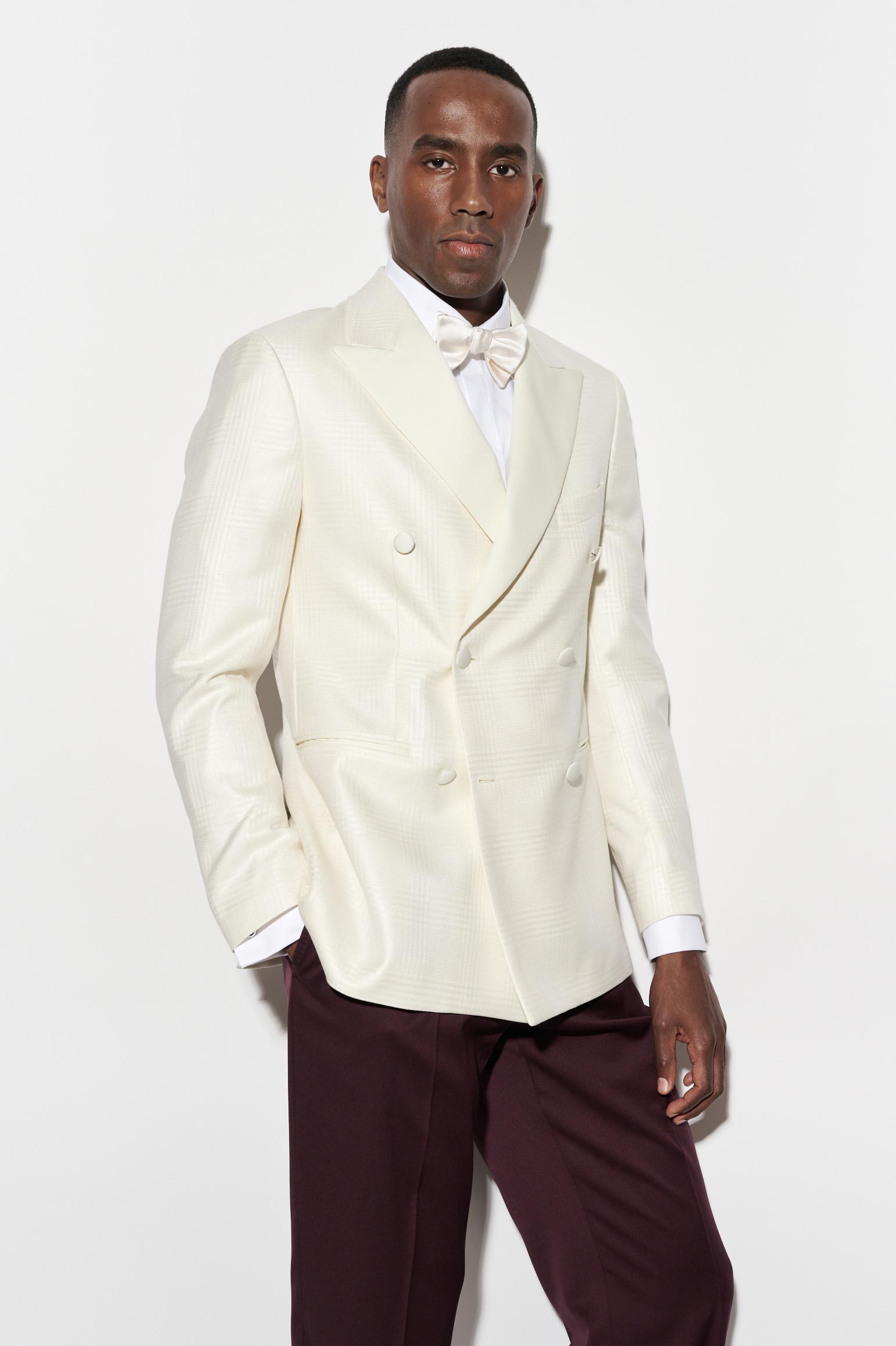 White Wool & Silk Soho Jacket Nobility — detail 5