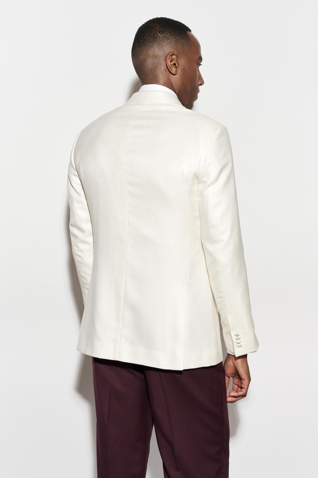 White Wool & Silk Soho Jacket Nobility — detail 7