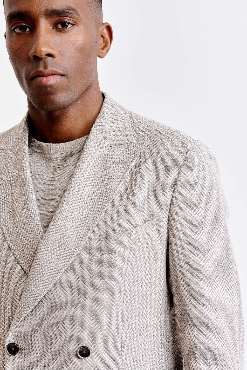 Light Beige Wool & Linen Kenton Jacket Jazz — detail 5