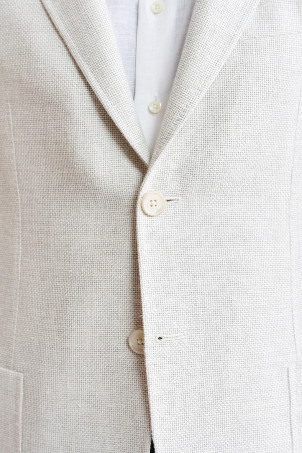 White Wool & Linen Kenton Jacket Jazz — detail 2