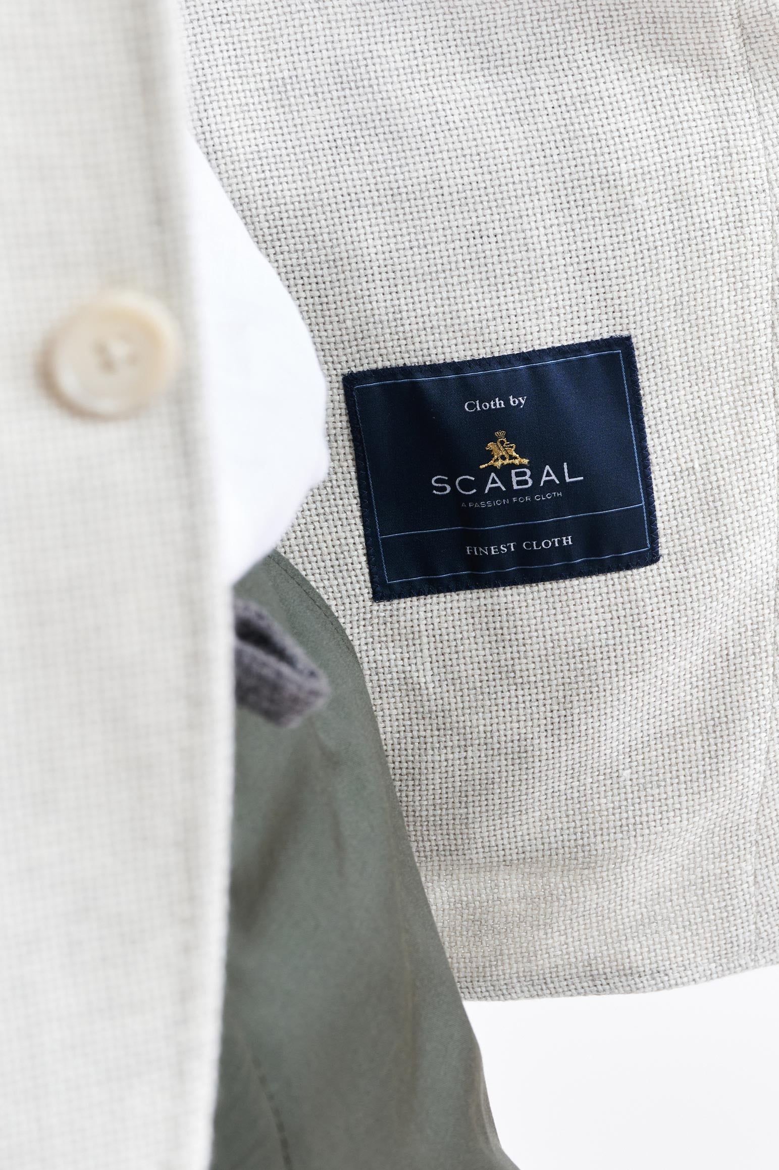 White Wool & Linen Kenton Jacket Jazz — detail 3