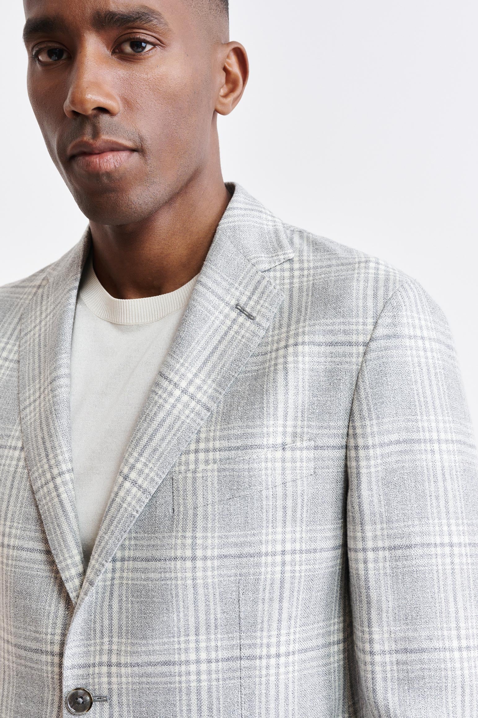Light Grey Wool & Silk Kenton Jacket Riviera Trend — detail 5