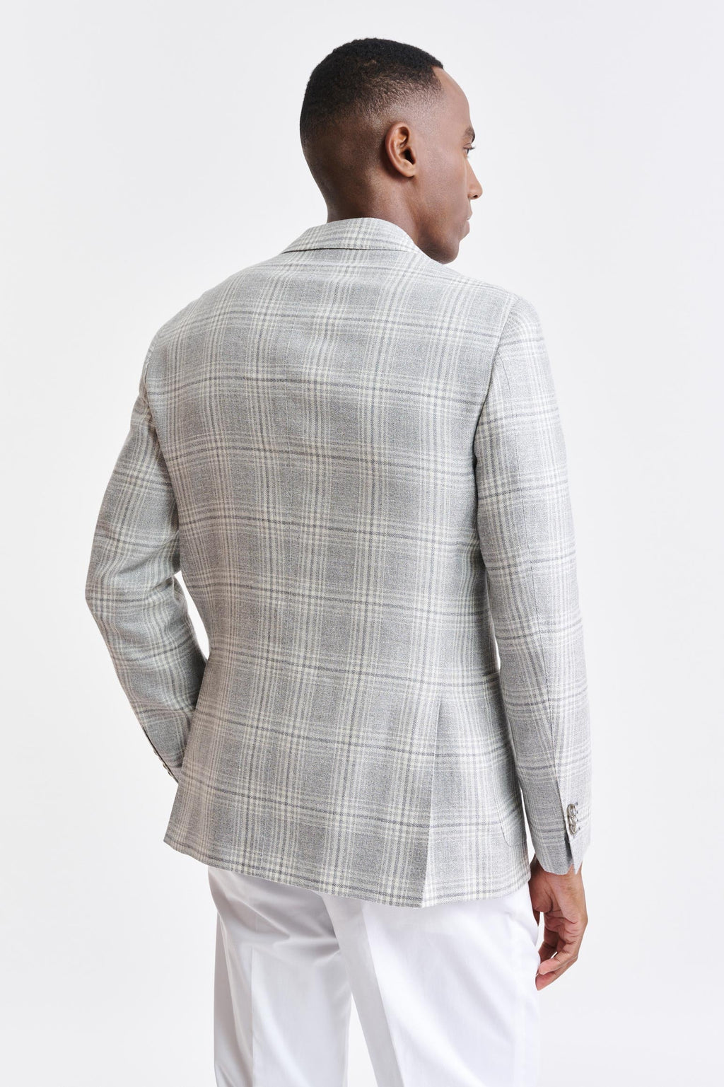 Light Grey Wool & Silk Kenton Jacket Riviera Trend — detail 6