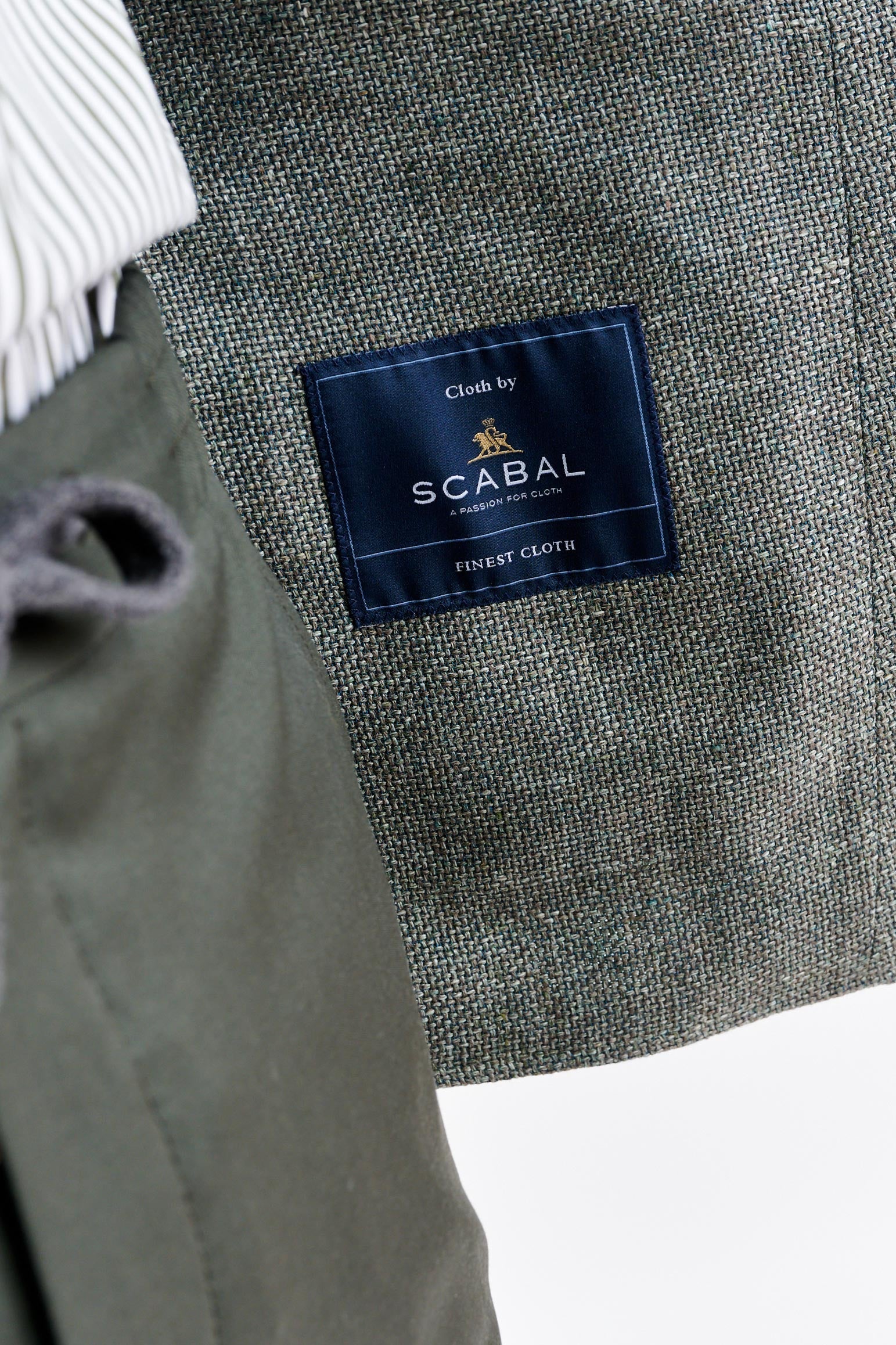 Medium Green Wool & Linen Kenton Jacket Jazz — detail 3