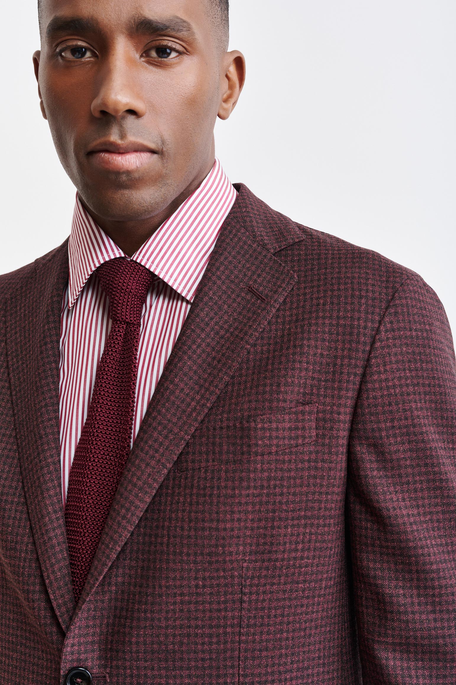Dark Red 100% Wool Kenton Jacket Jazz — detail 5