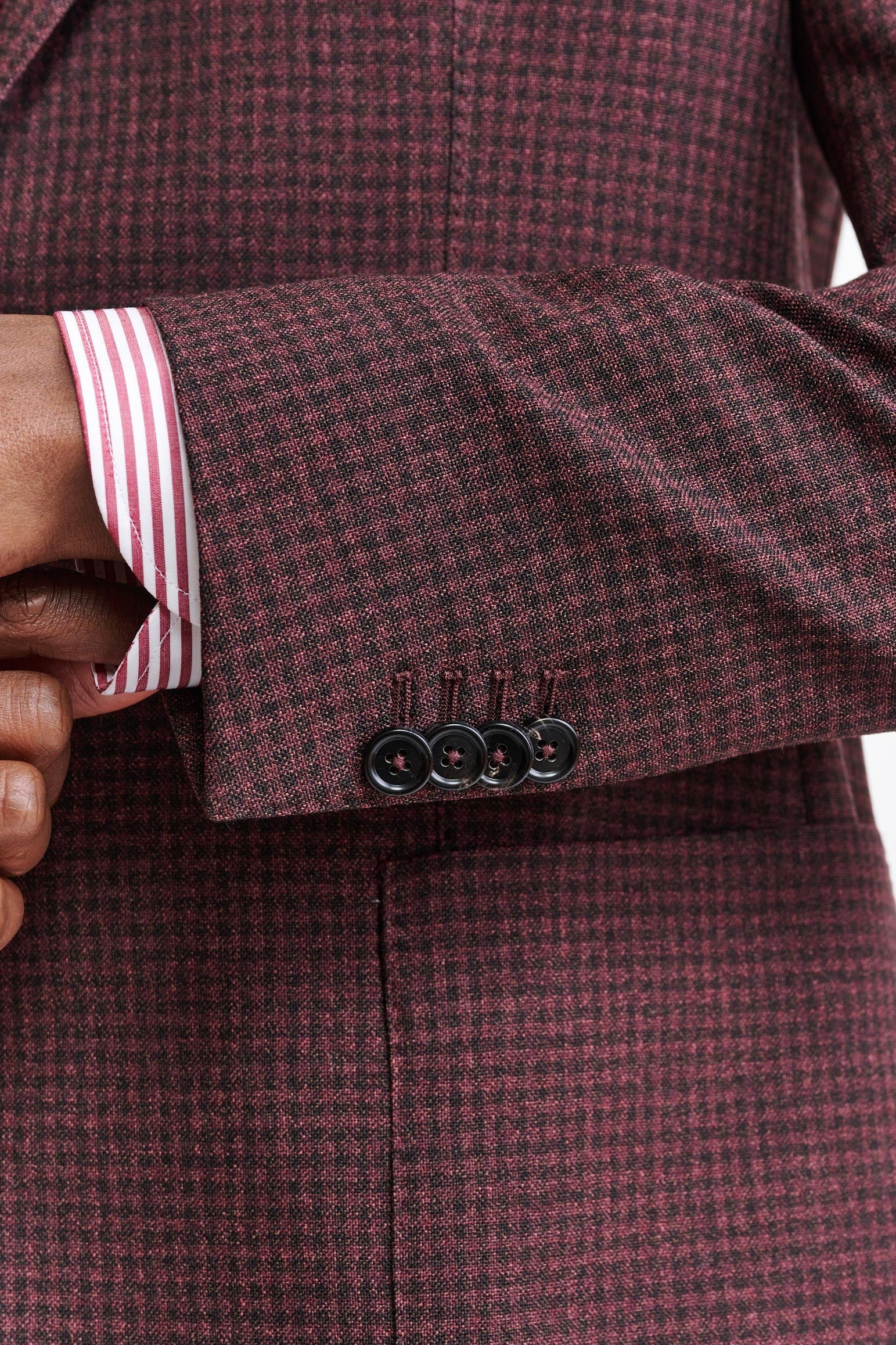 Dark Red 100% Wool Kenton Jacket Jazz — detail 1