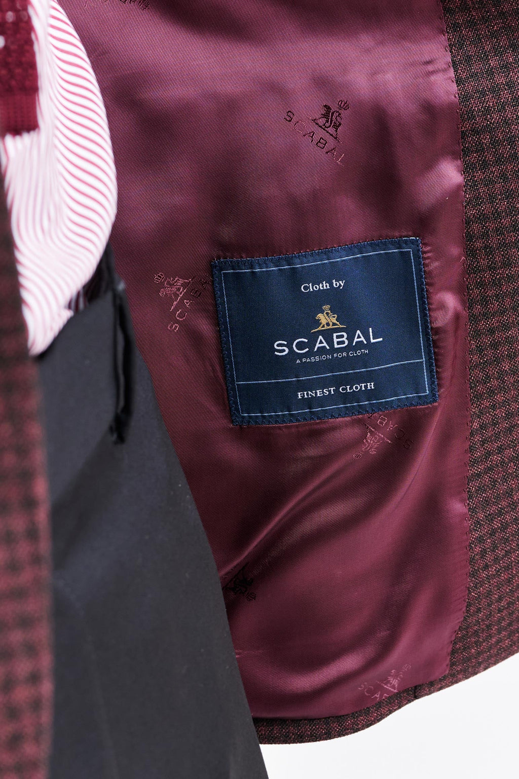 Dark Red 100% Wool Kenton Jacket Jazz — detail 3
