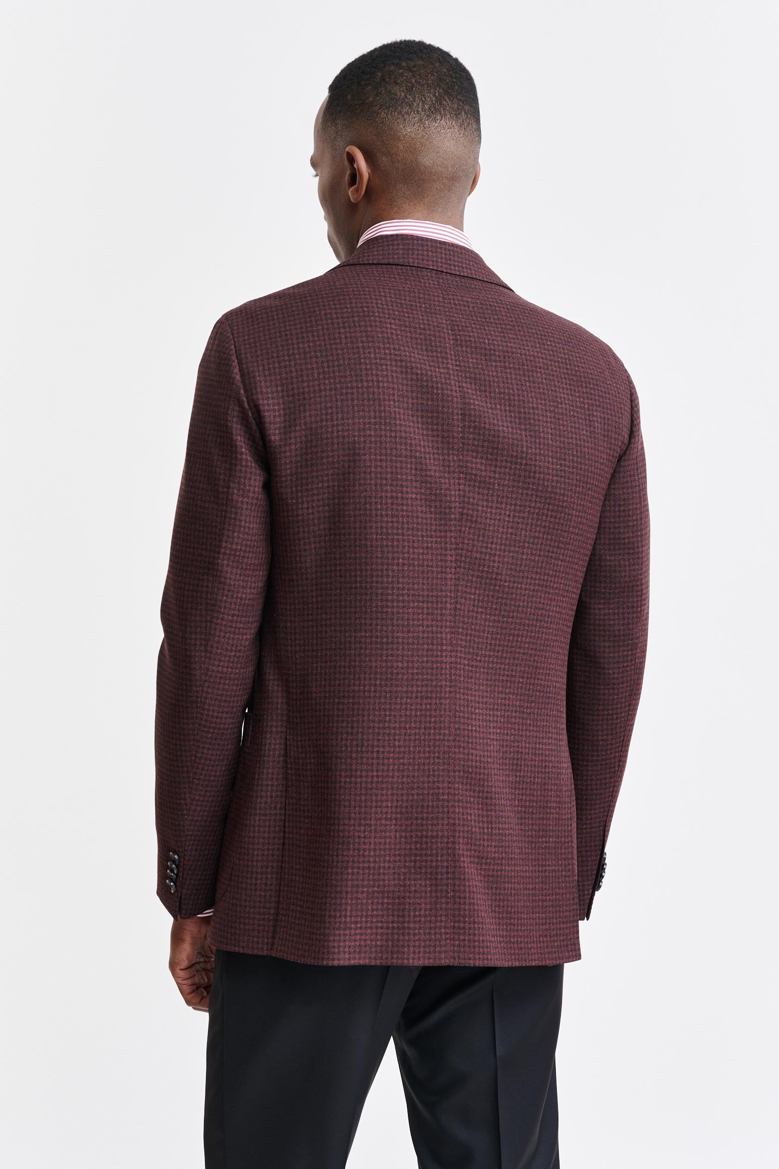 Dark Red 100% Wool Kenton Jacket Jazz — detail 6