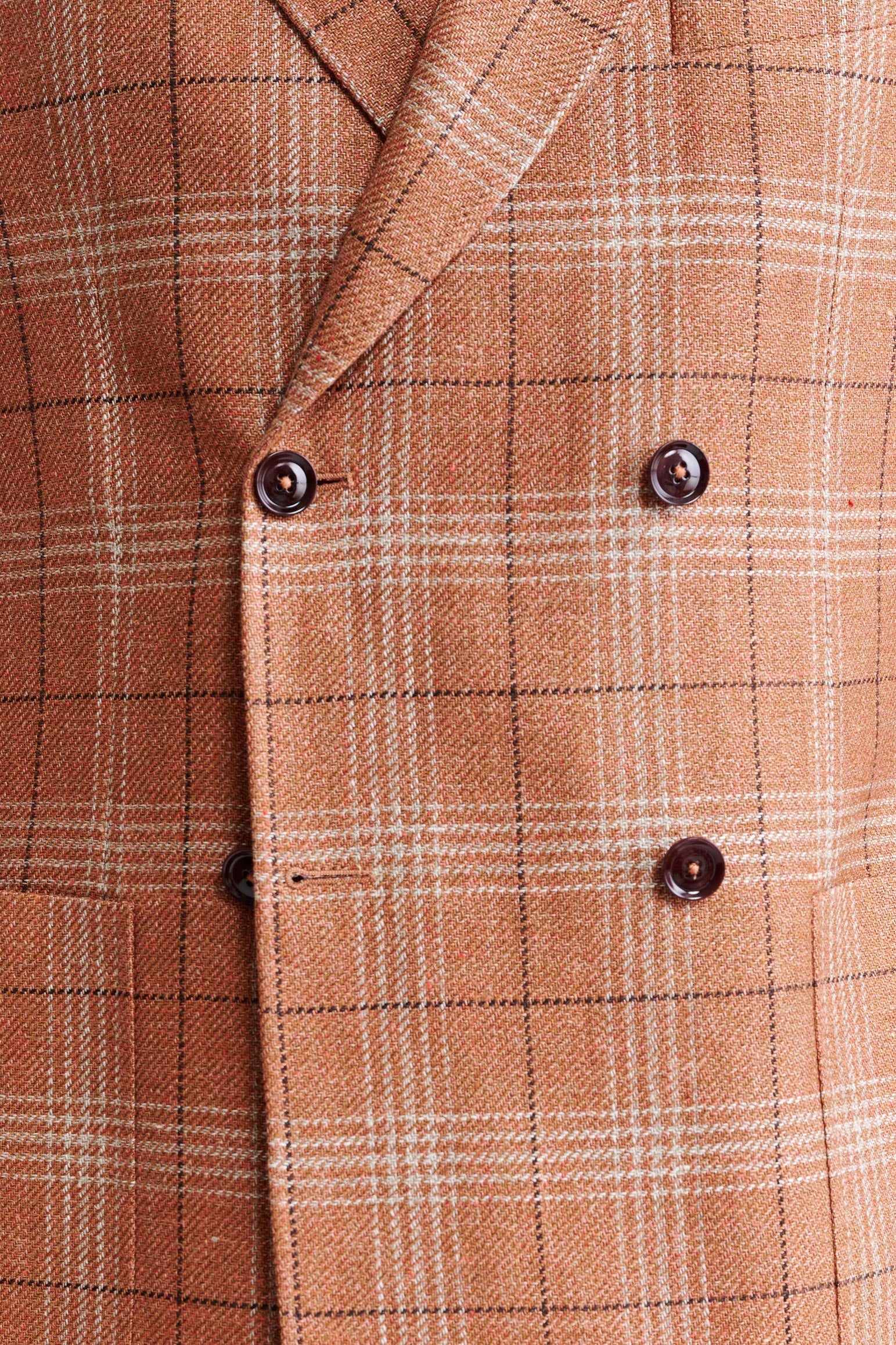 Medium Orange Wool & Linen Kenton Jacket Riviera Trend — detail 2